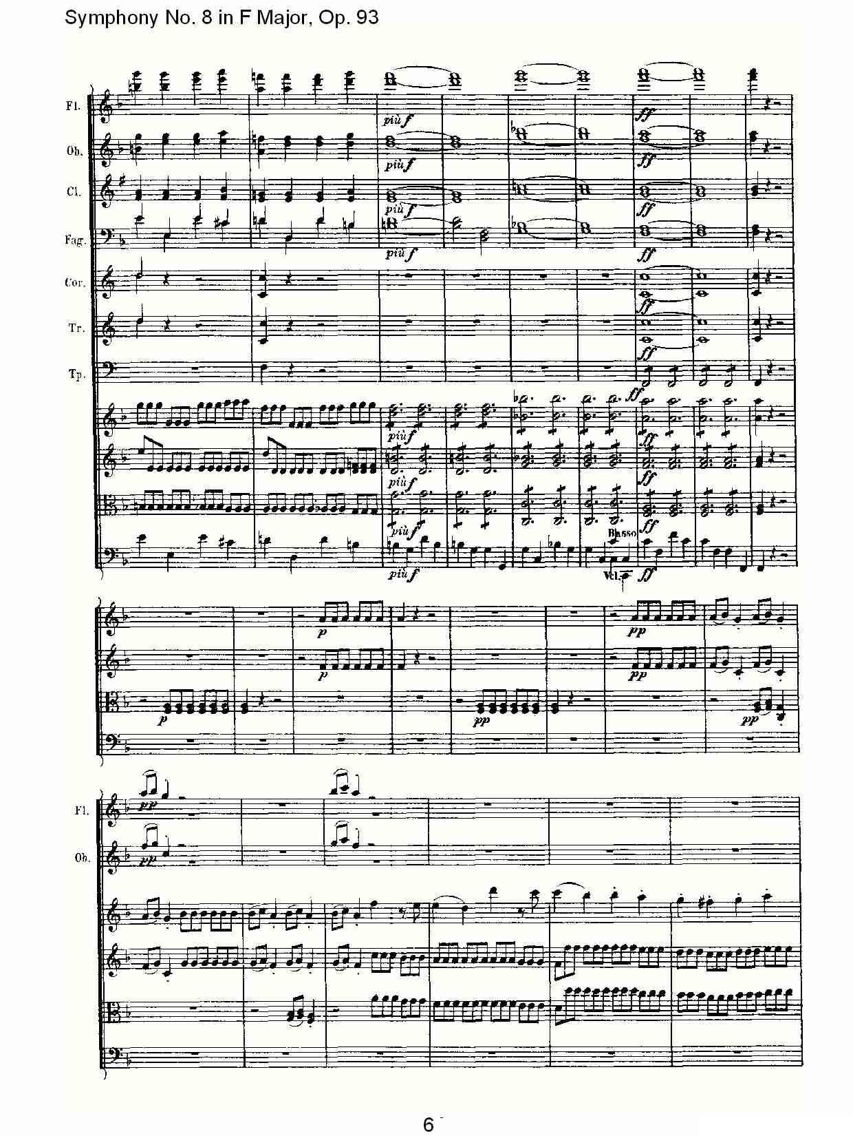 F大调第八交响曲 Op.93第四乐章其它曲谱（图6）