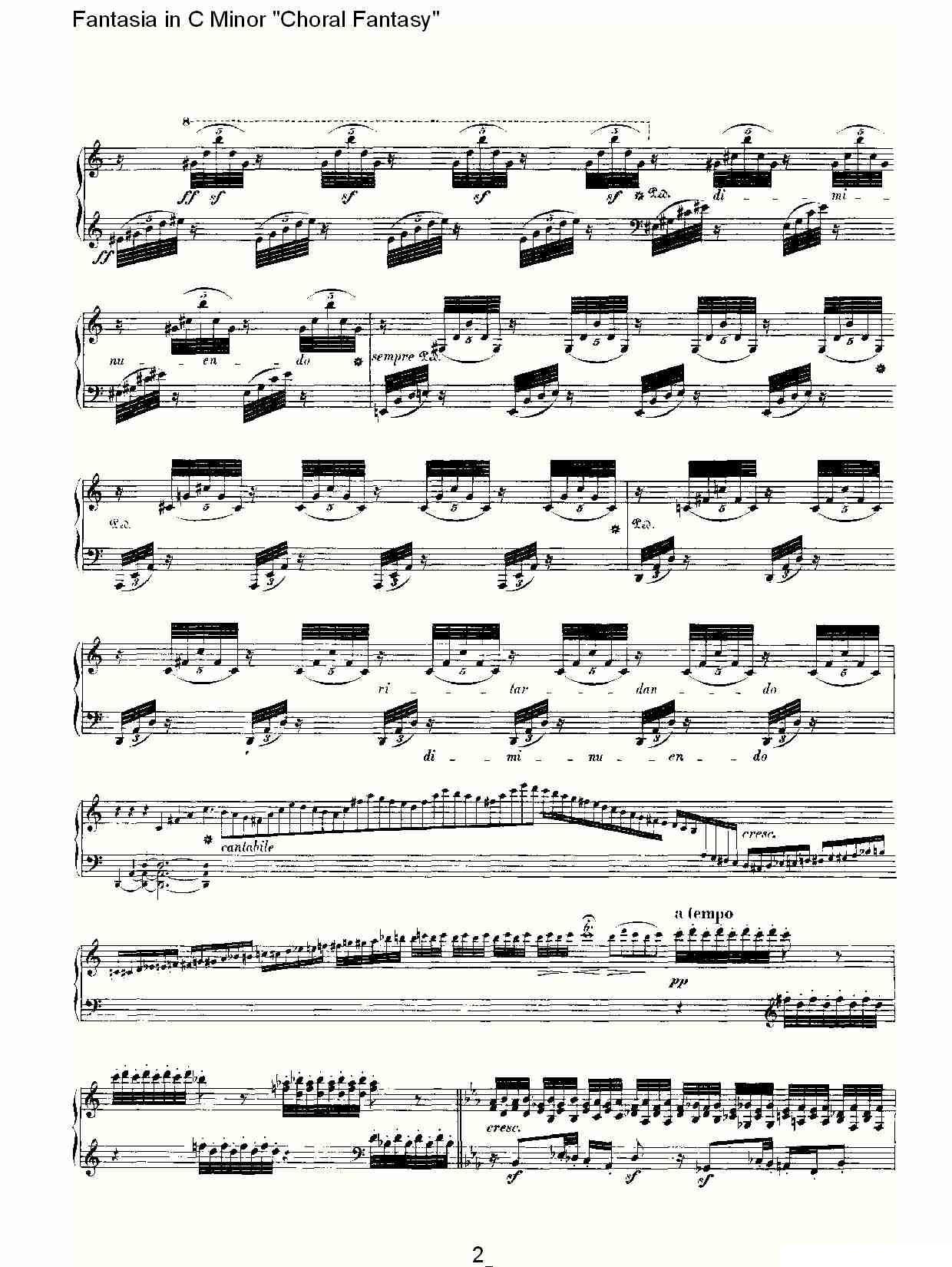 C小调幻想曲“幻想合奏”第一乐章其它曲谱（图2）