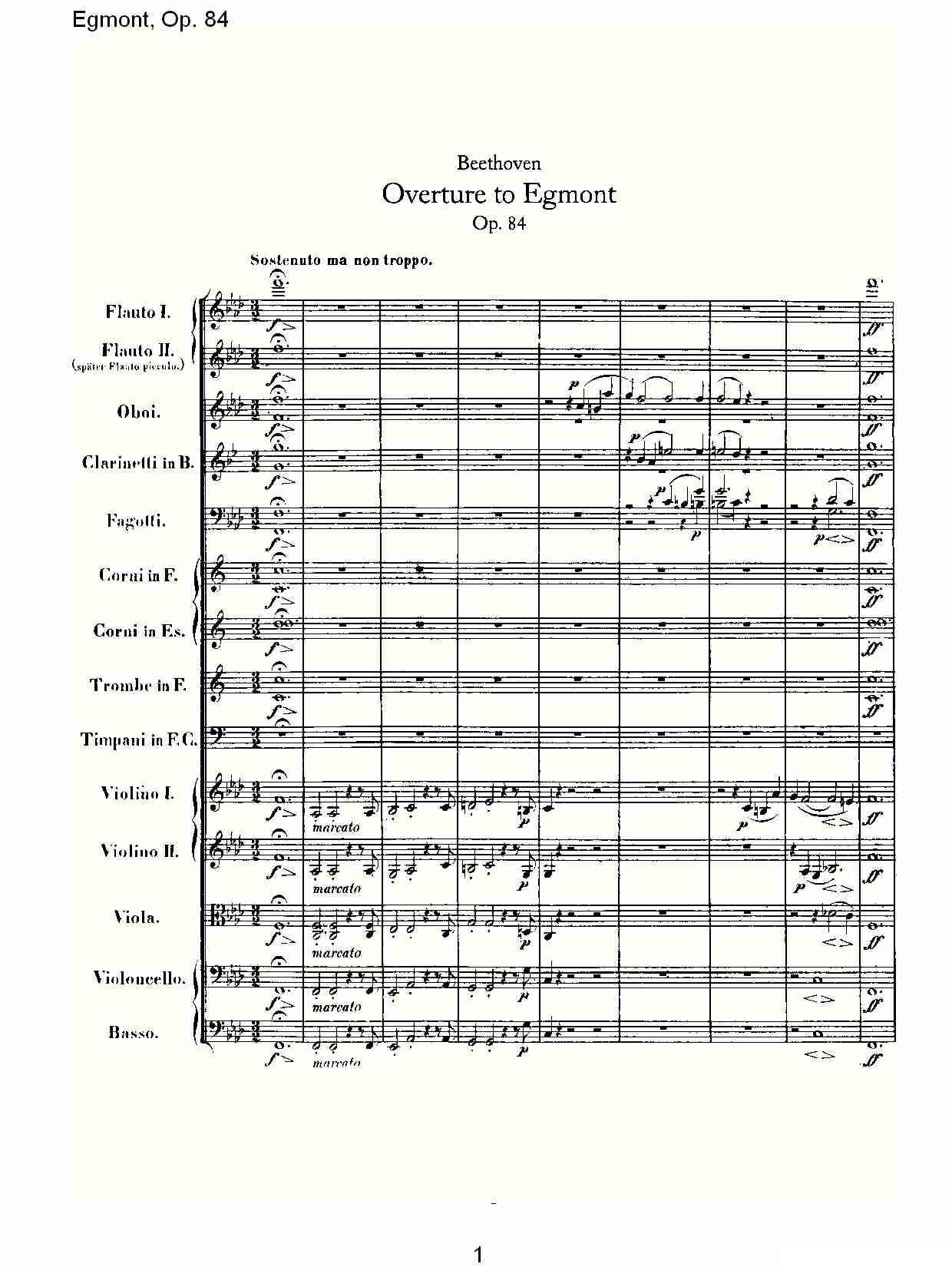 Egmont，Op. 84其它曲谱（图1）