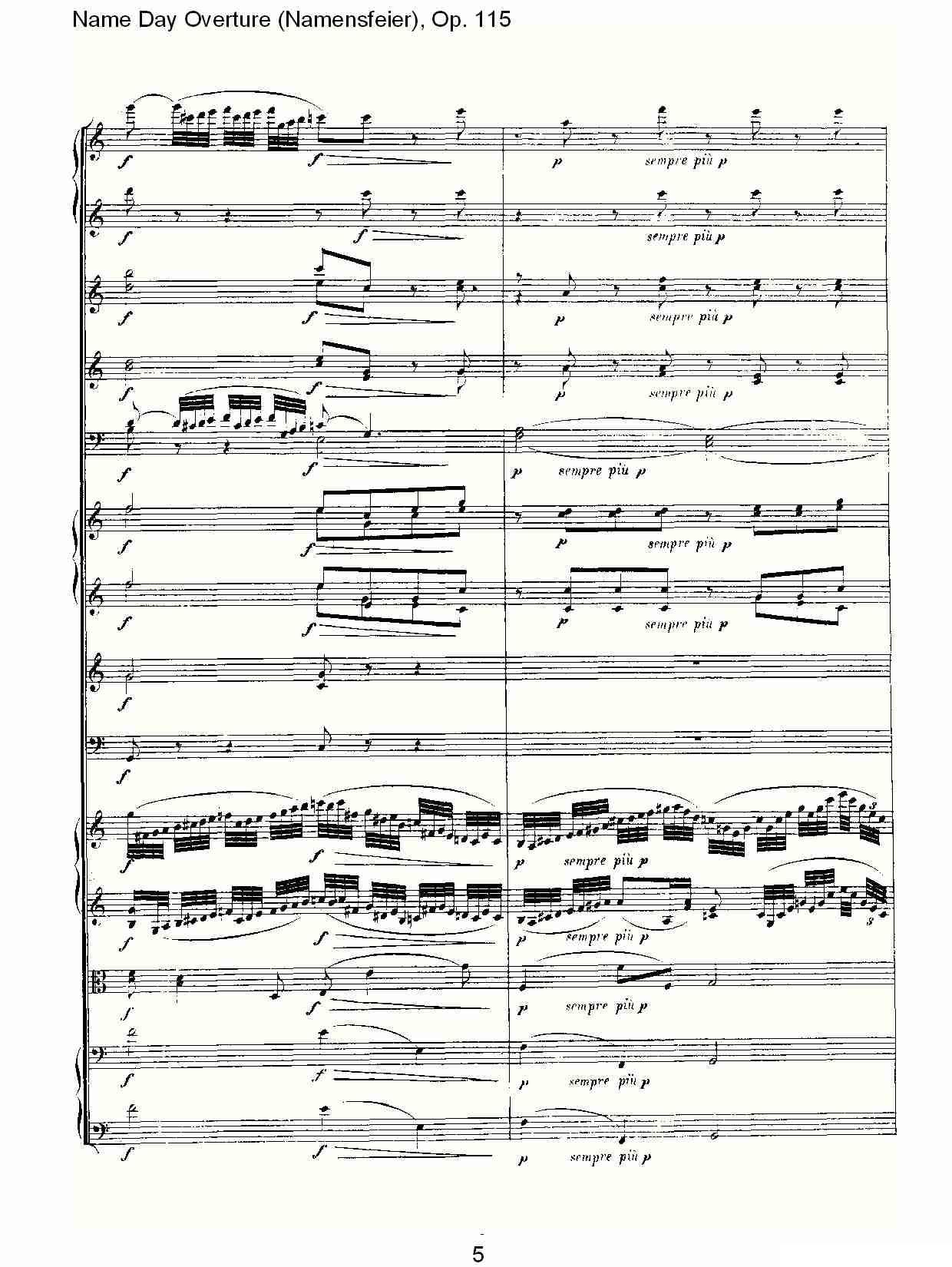 Name Day Overture（Namensfeier)，Op.11）其它曲谱（图5）