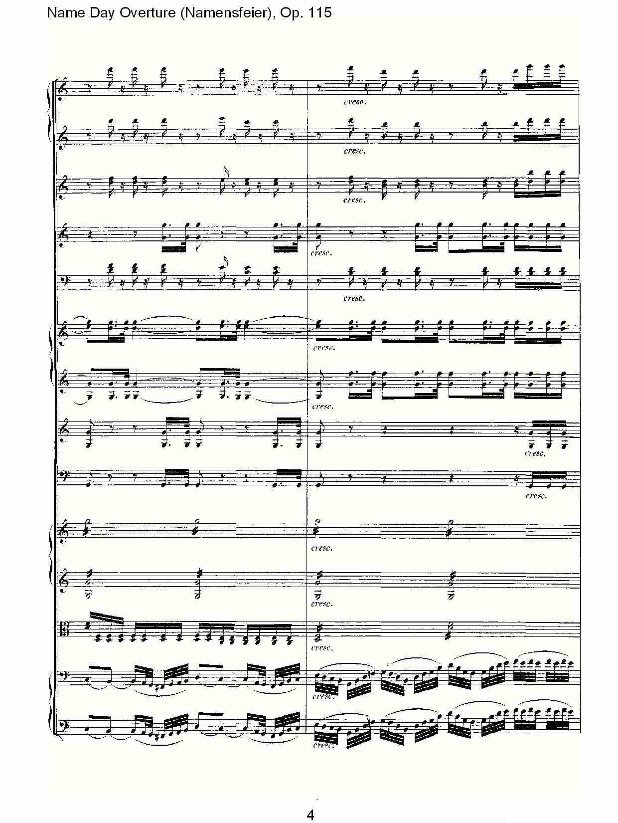 Name Day Overture（Namensfeier)，Op.11）其它曲谱（图4）