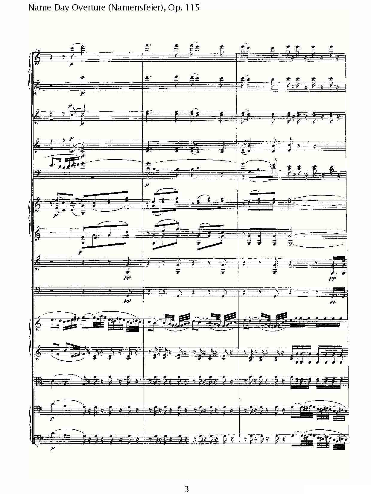 Name Day Overture（Namensfeier)，Op.11）其它曲谱（图3）