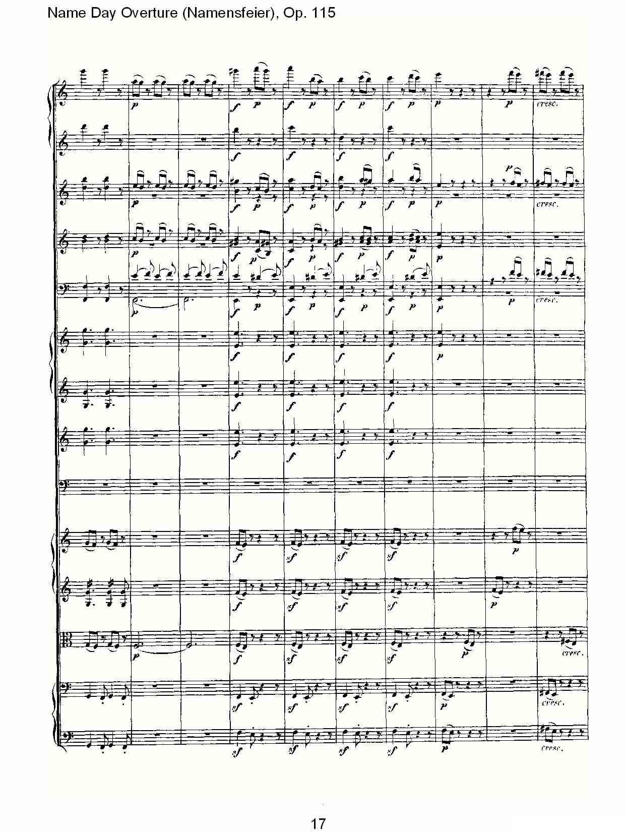 Name Day Overture（Namensfeier)，Op.11）其它曲谱（图17）