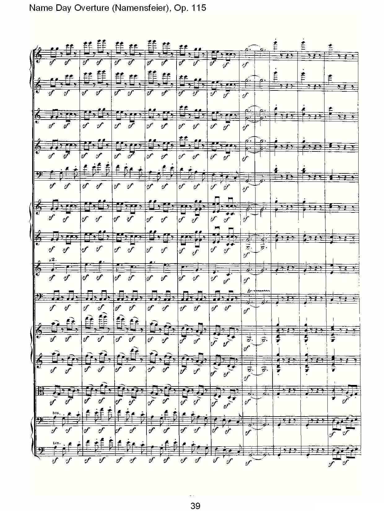 Name Day Overture（Namensfeier)，Op.11）其它曲谱（图39）