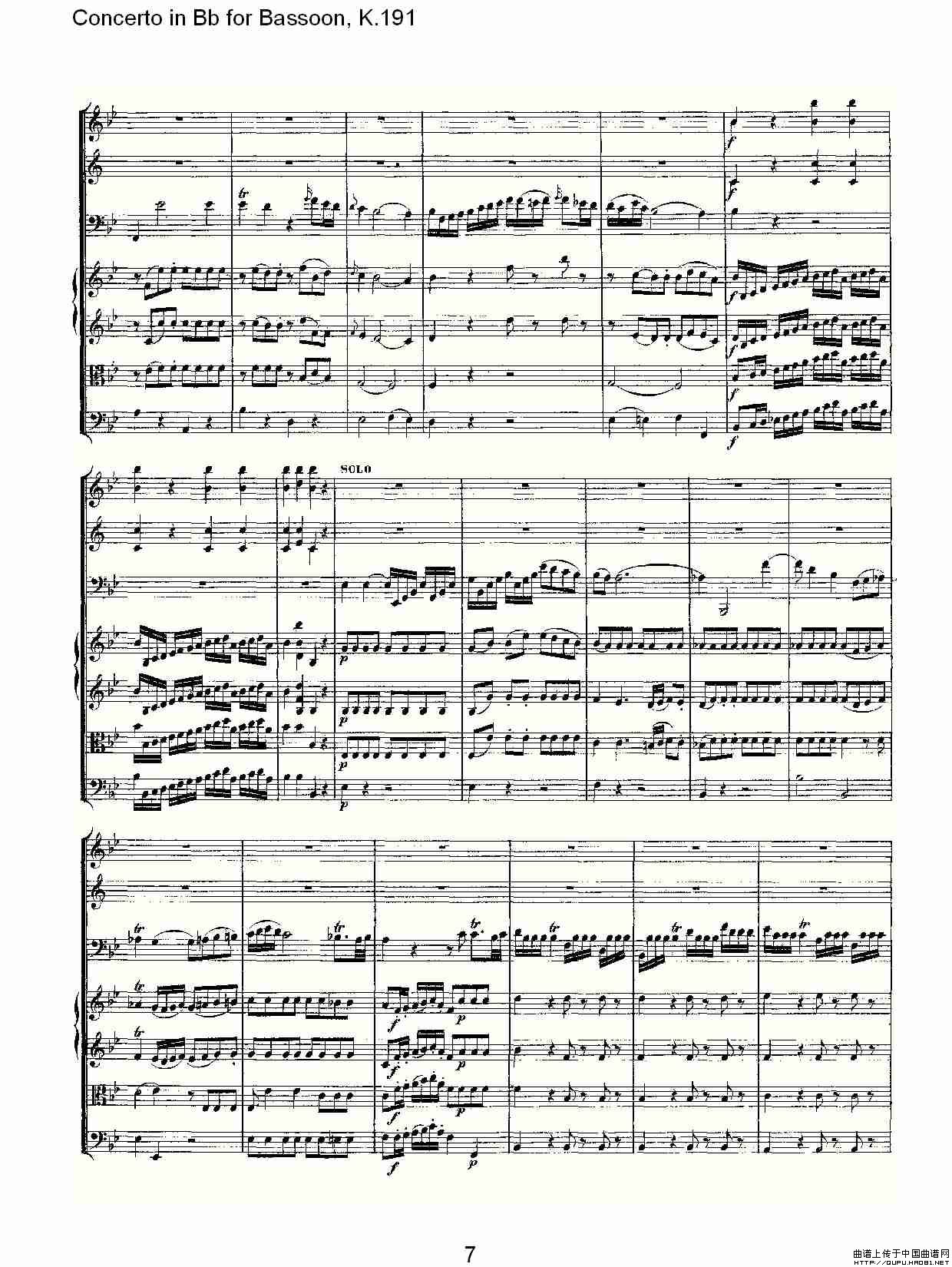 Concerto in Bb for Bassoon, K.191（降B大调大管协奏曲）其它曲谱（图4）