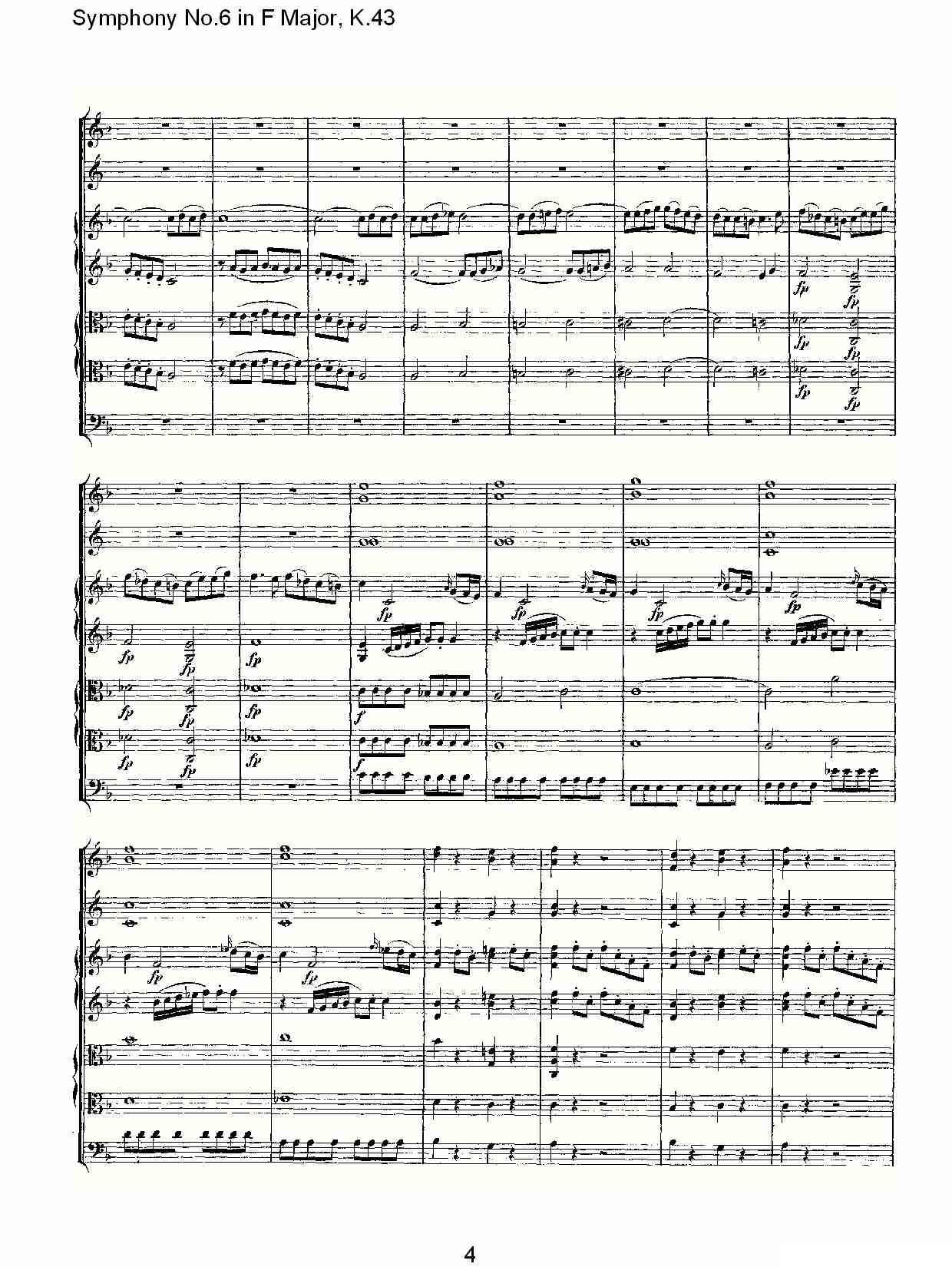 Symphony No.6 in F Major, K.43（F大调第六交响曲K.43）其它曲谱（图4）