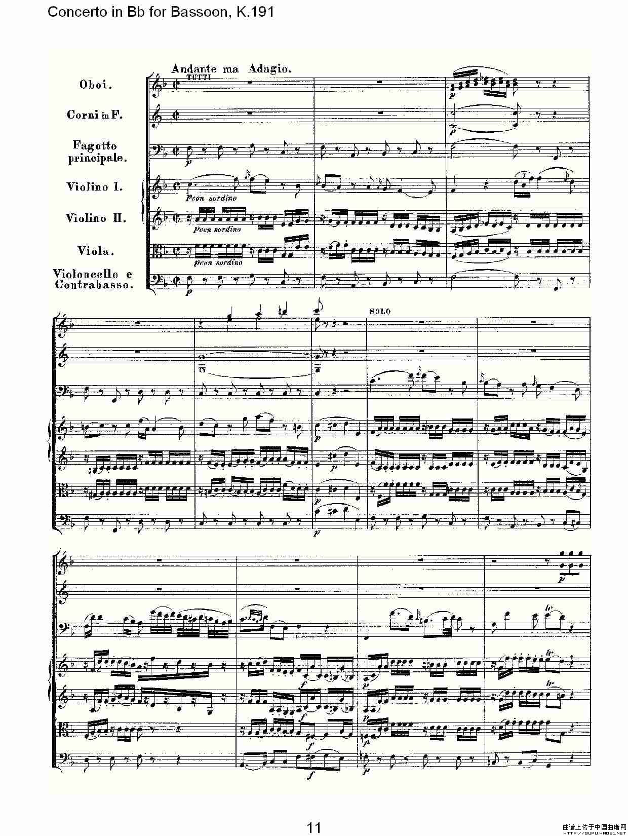 Concerto in Bb for Bassoon, K.191（降B大调大管协奏曲）其它曲谱（图6）