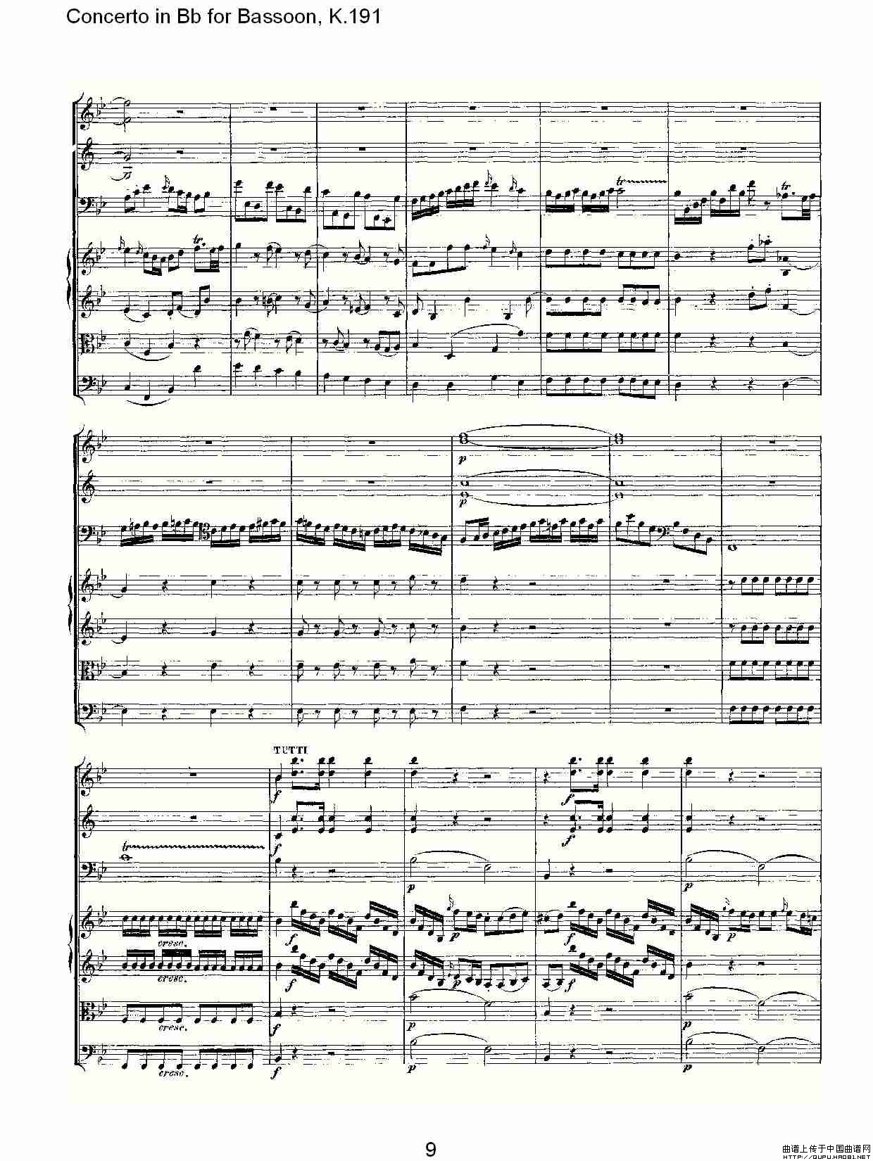 Concerto in Bb for Bassoon, K.191（降B大调大管协奏曲）其它曲谱（图5）