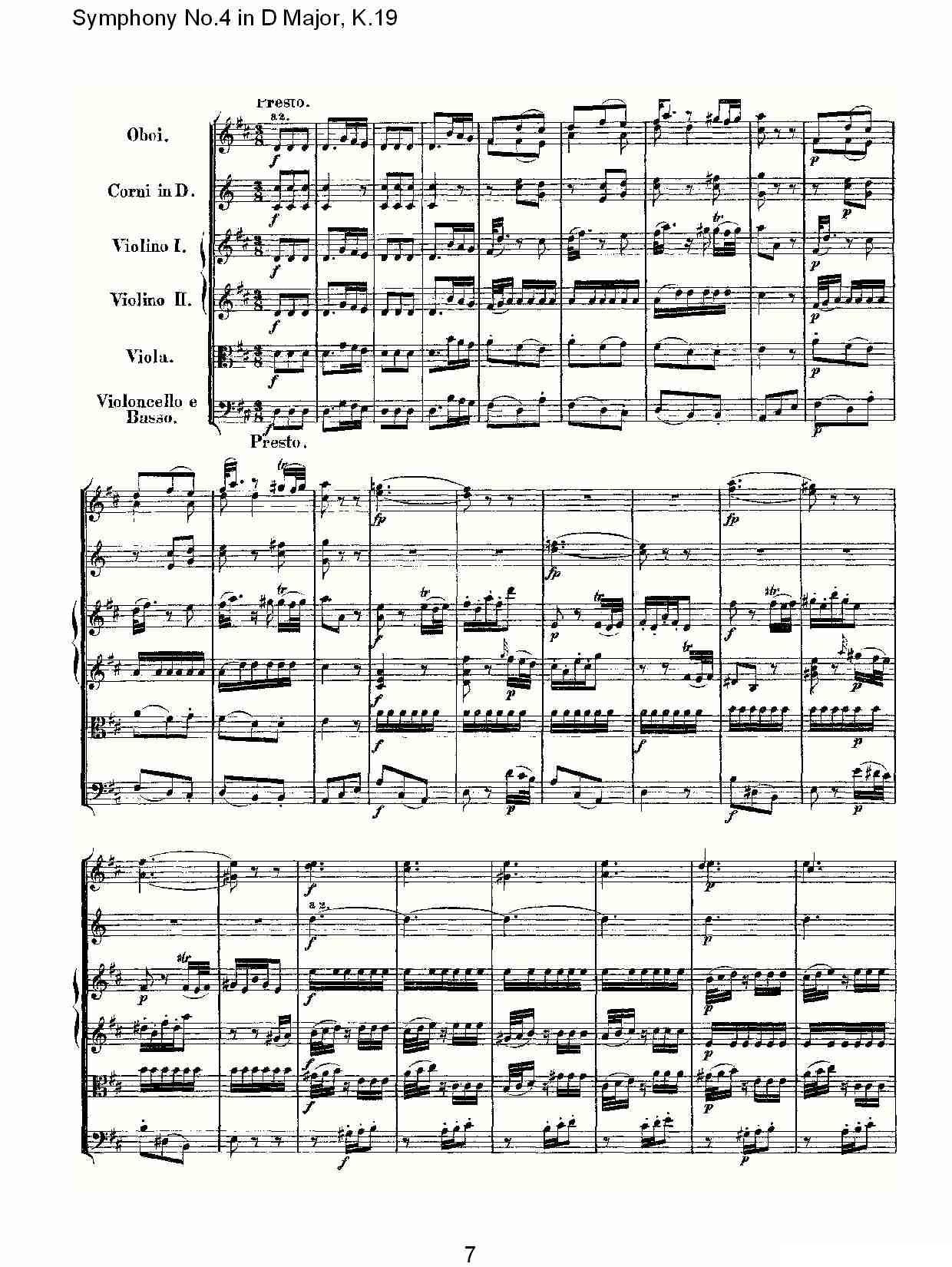 Symphony No.4 in D Major, K.19（Ｄ大调第四交响曲K.19）其它曲谱（图7）