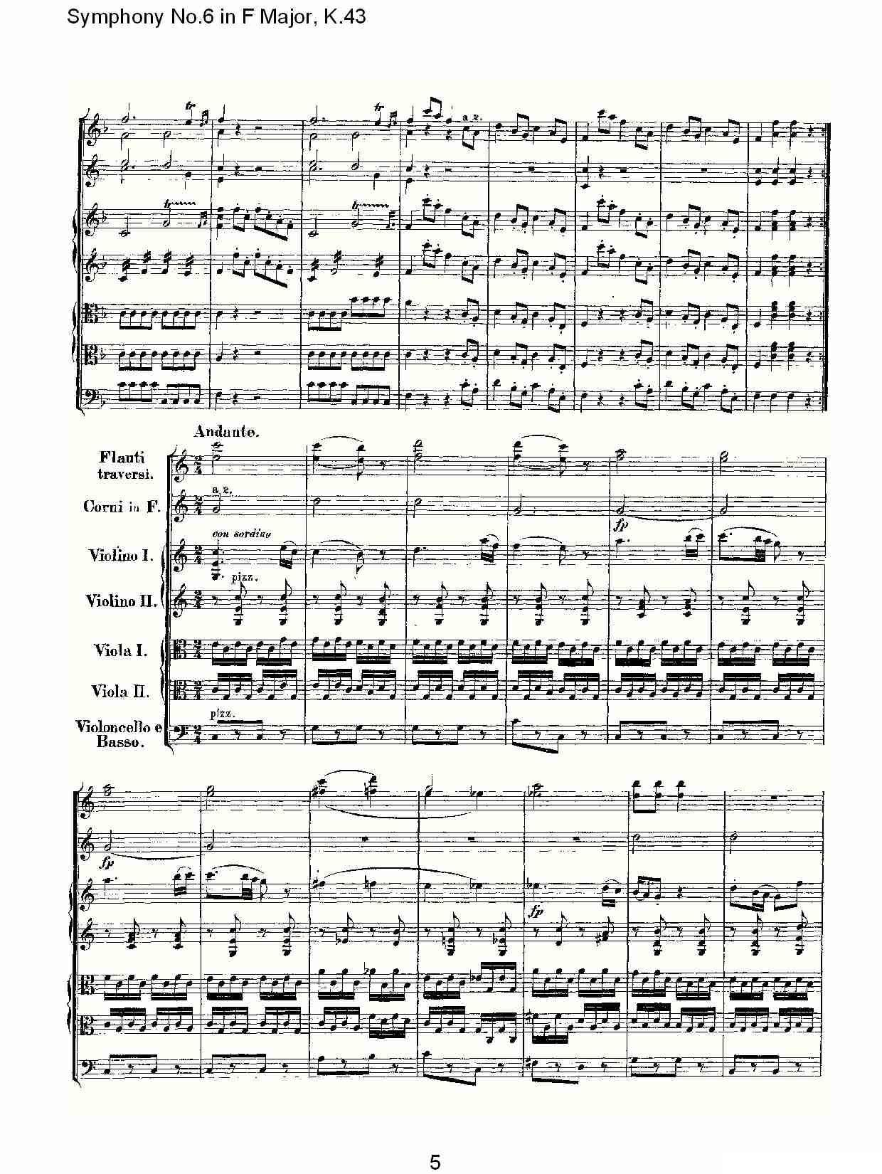 Symphony No.6 in F Major, K.43（F大调第六交响曲K.43）其它曲谱（图6）