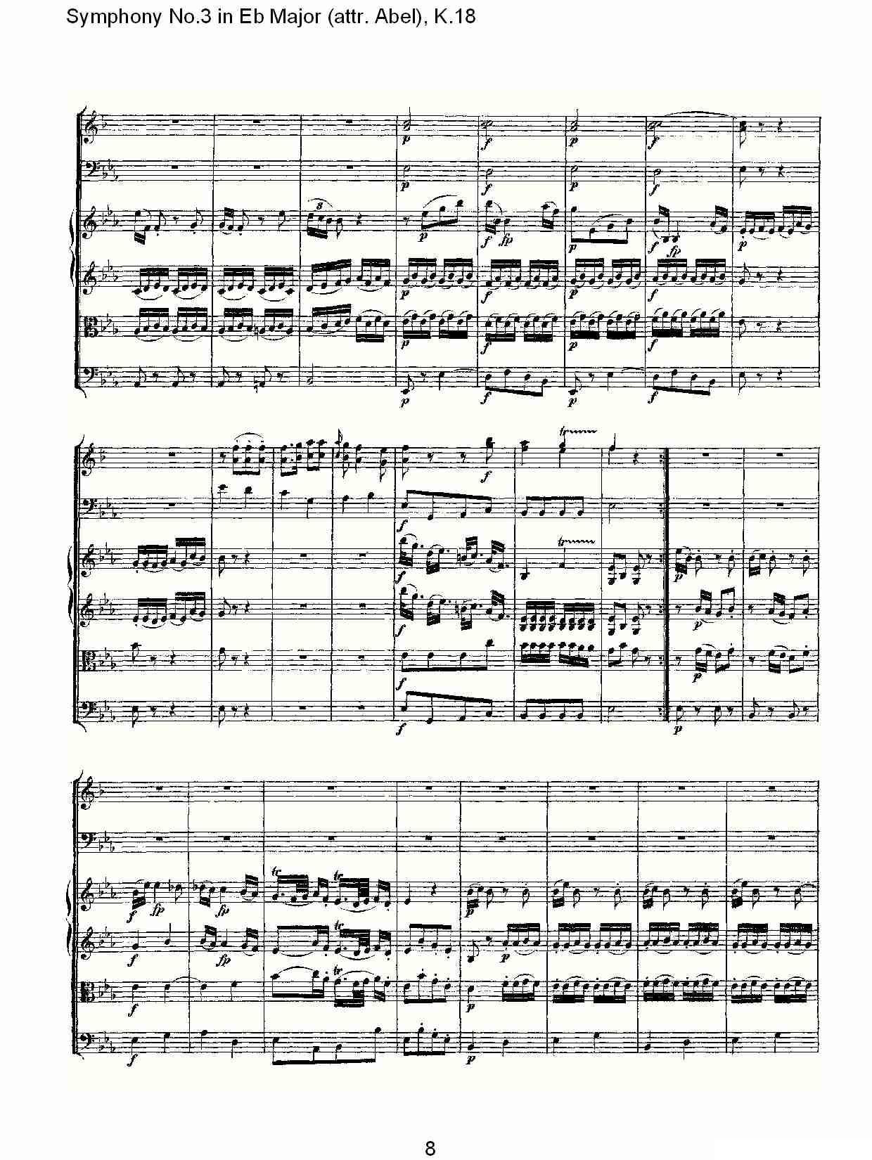 Symphony No.3 in Eb Major（attr. Abel)， K.1）其它曲谱（图9）