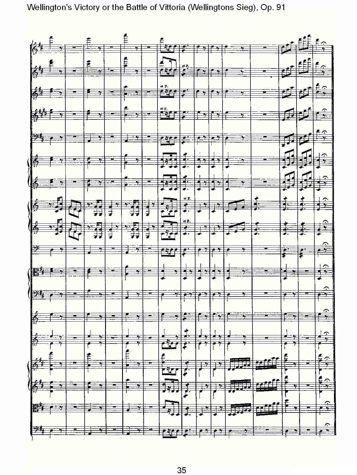 Wellingtons Sieg（ Op.91 第二乐章）其它曲谱（图35）