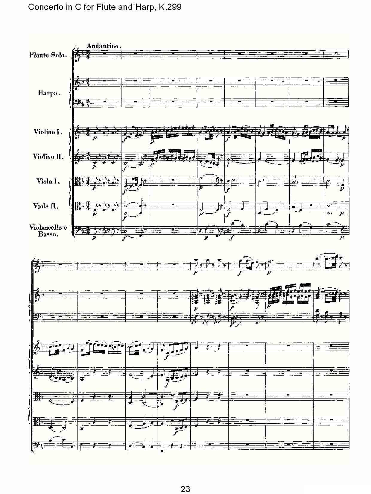 C调长笛与竖琴协奏曲, K.299（一）其它曲谱（图23）