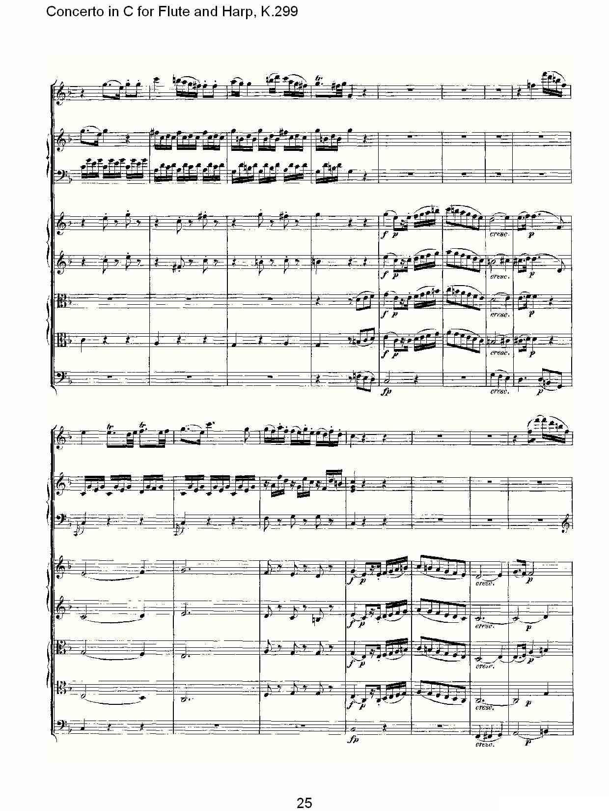 C调长笛与竖琴协奏曲, K.299（一）其它曲谱（图25）