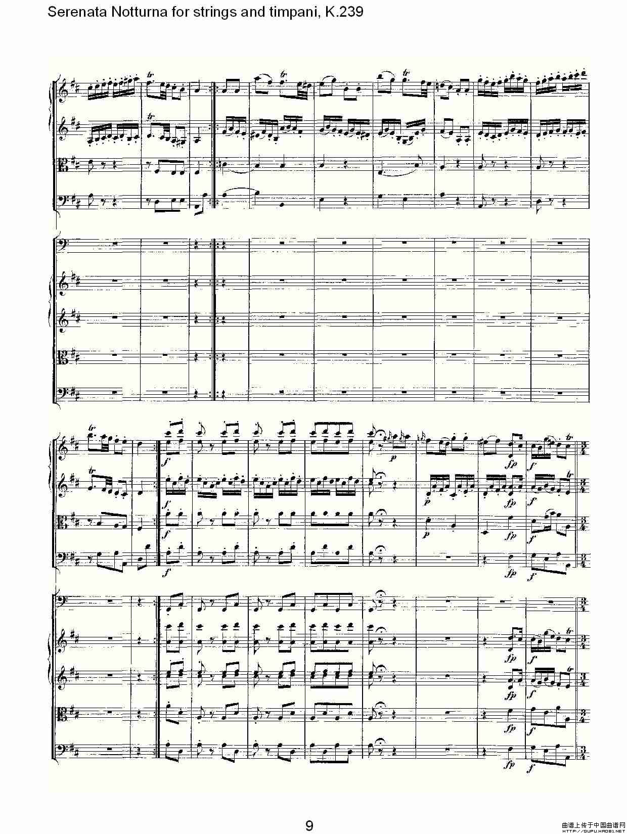 弦乐与定音鼓小夜曲，K.239其它曲谱（图5）