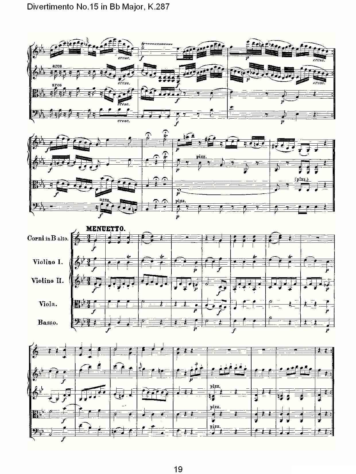 Bb大调第十五嬉游曲，K.287其它曲谱（图19）