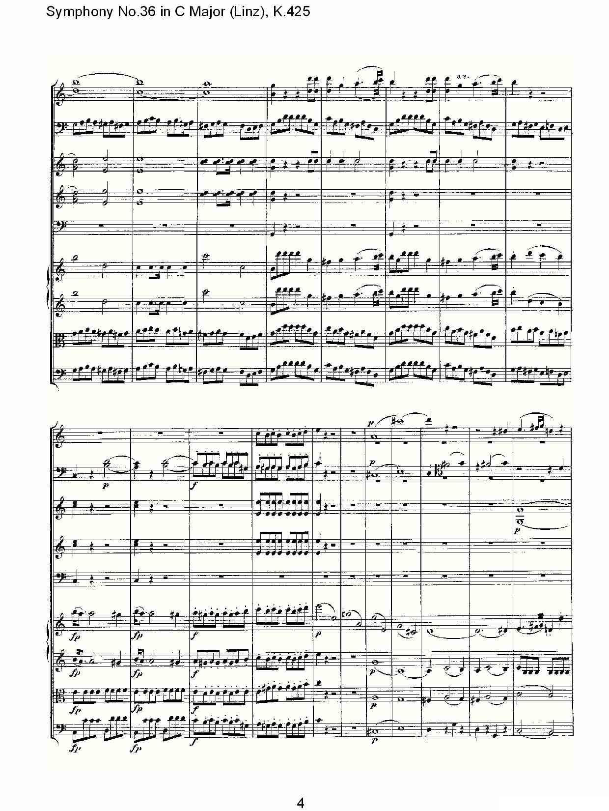 C大调第三十六交响曲K.425（一）其它曲谱（图4）