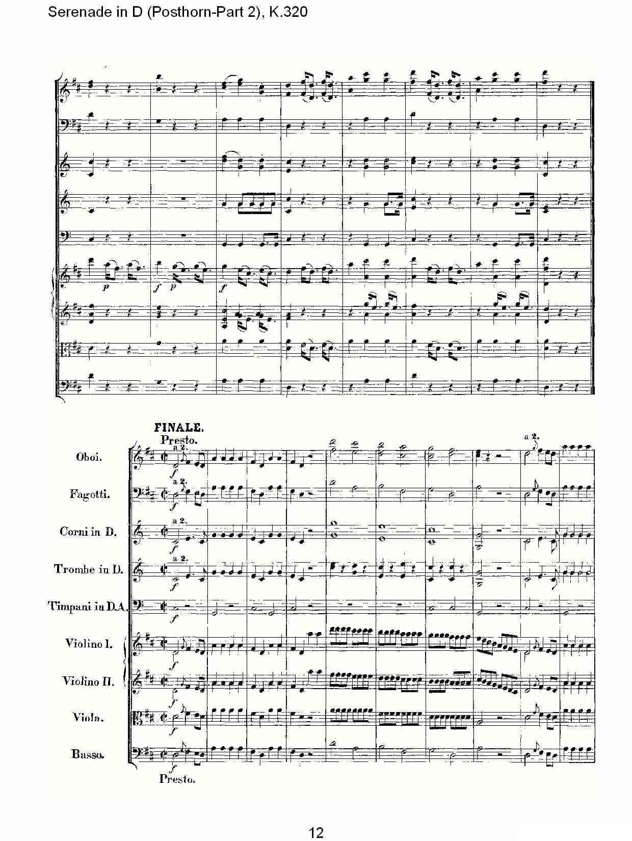 D调小夜曲（Posthorn-第二部))，K.32）其它曲谱（图13）