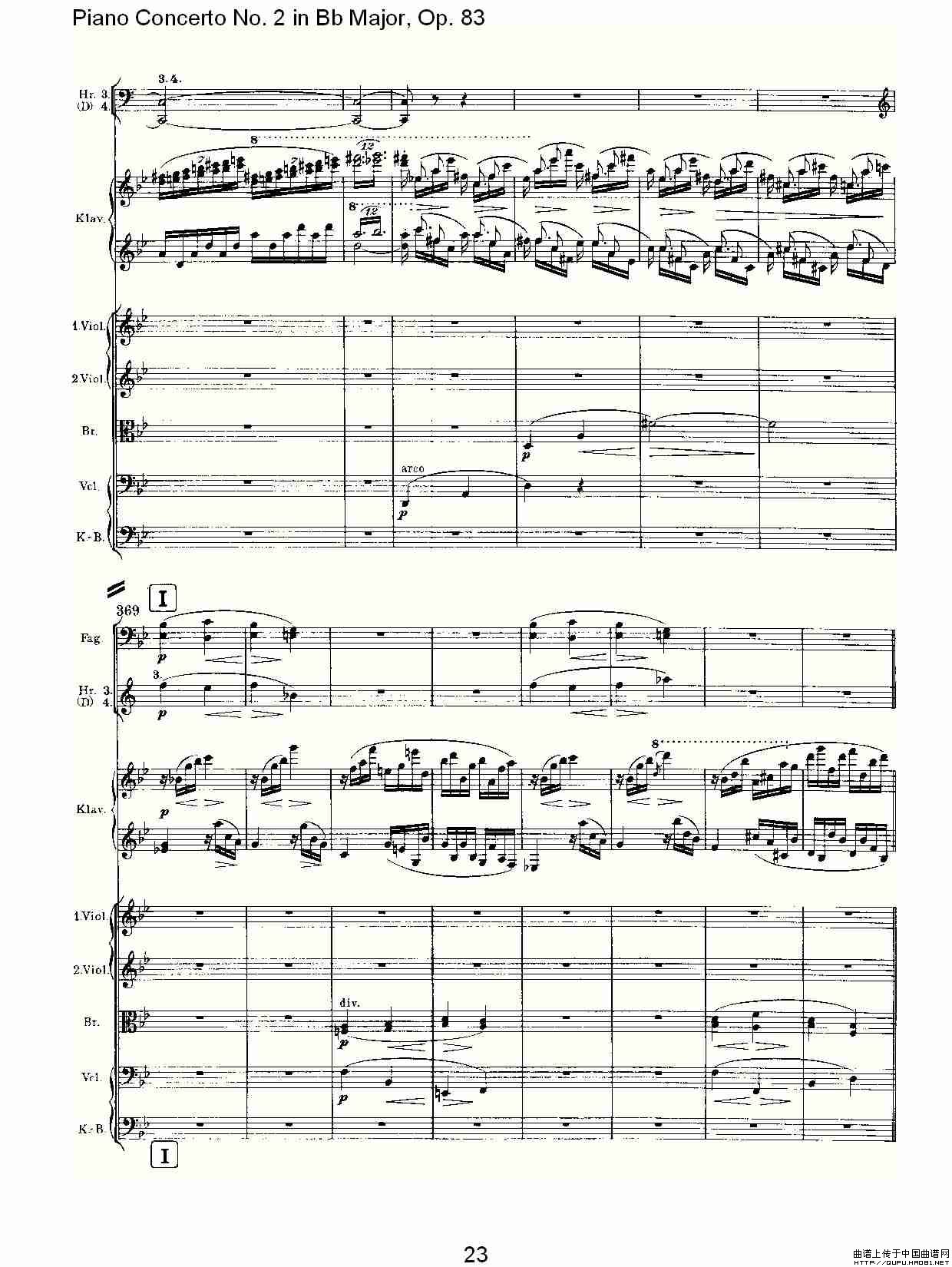 Bb大调钢琴第二协奏曲, Op.83第四乐章其它曲谱（图12）