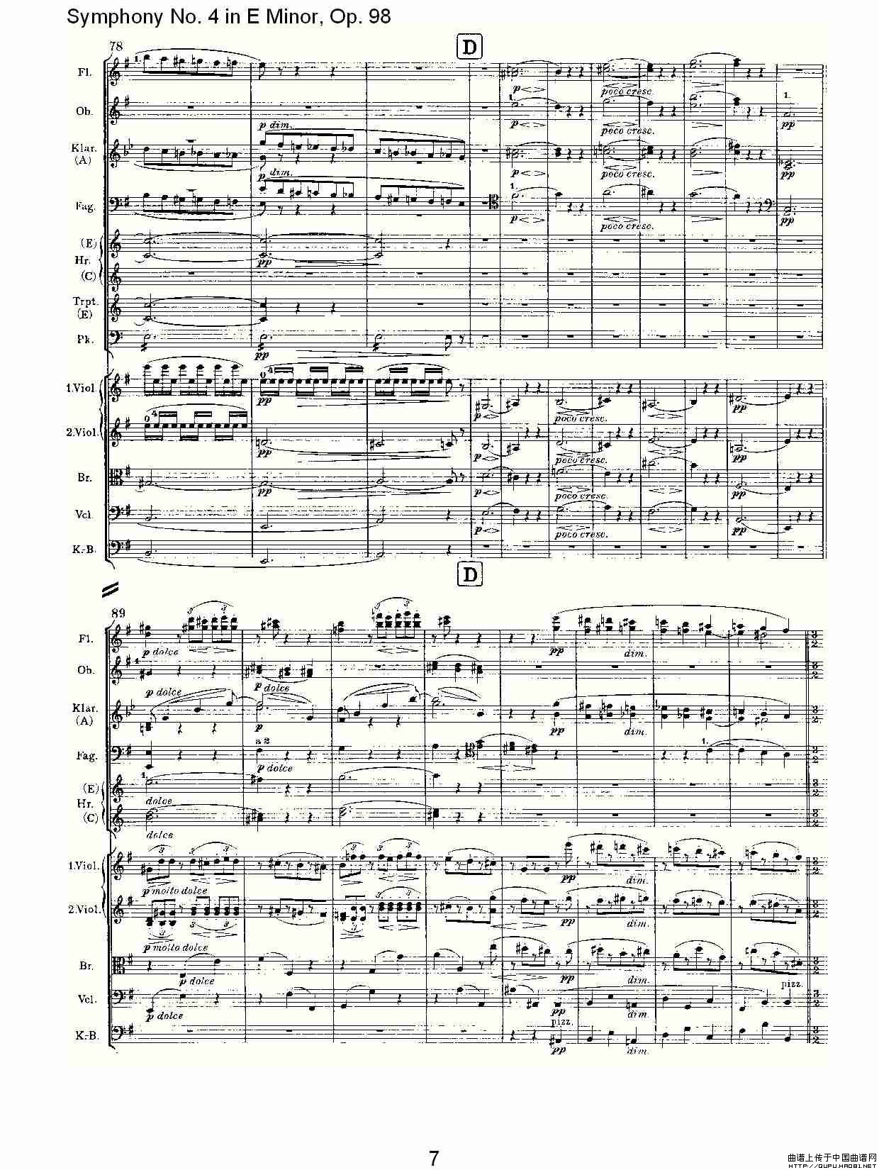 E小调第四交响曲, Op.98 第四乐章其它曲谱（图4）