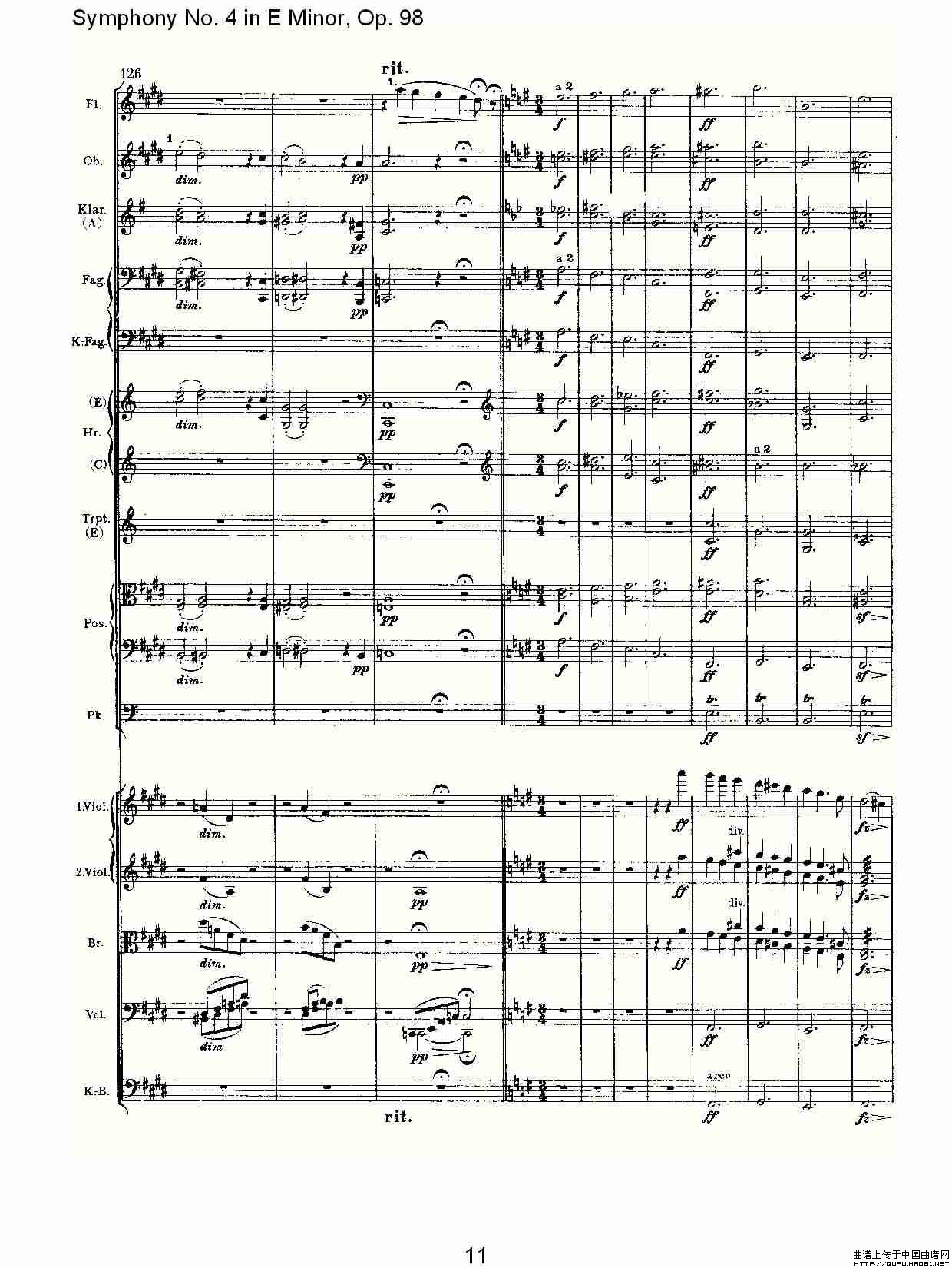 E小调第四交响曲, Op.98 第四乐章其它曲谱（图6）