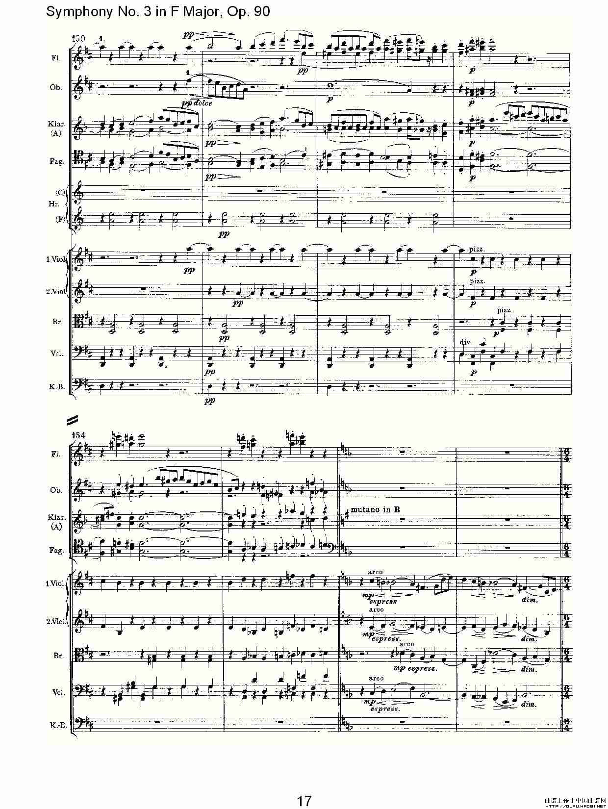 F大调第三交响曲, Op.90第一乐章其它曲谱（图9）