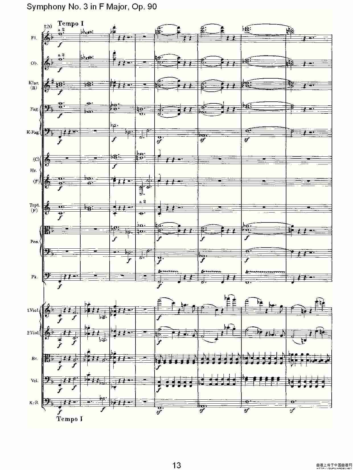 F大调第三交响曲, Op.90第一乐章其它曲谱（图7）