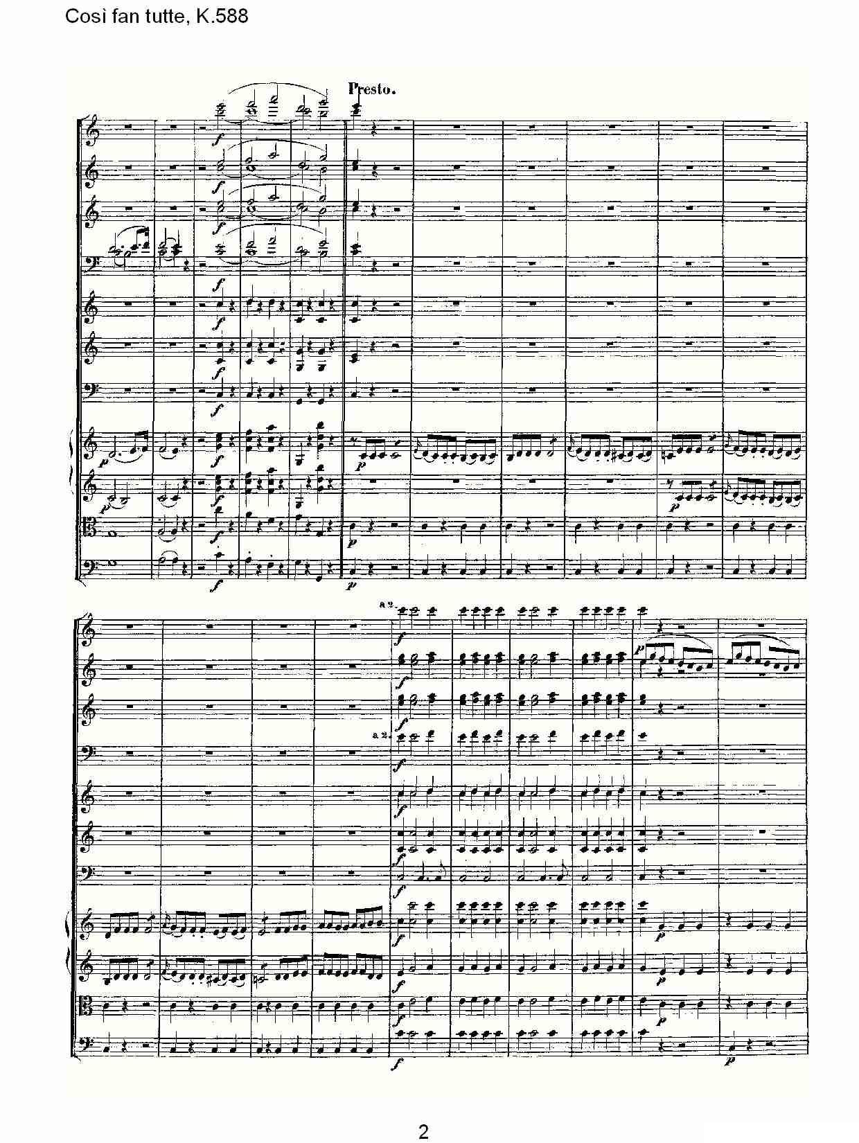 Cosě fan tutte, K.588其它曲谱（图2）