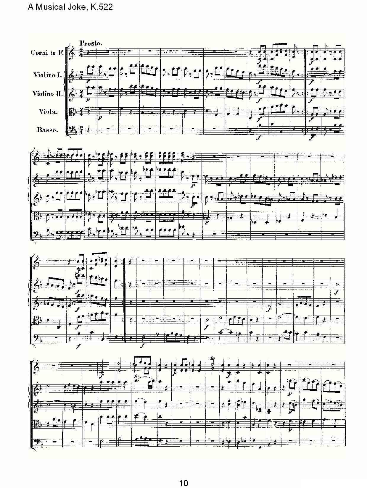 A Musical Joke, K.522其它曲谱（图10）