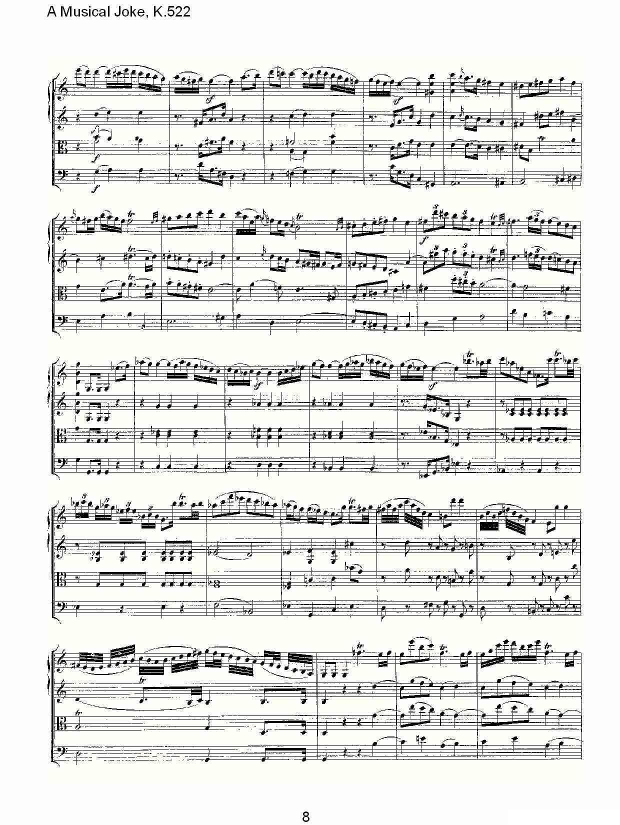 A Musical Joke, K.522其它曲谱（图8）