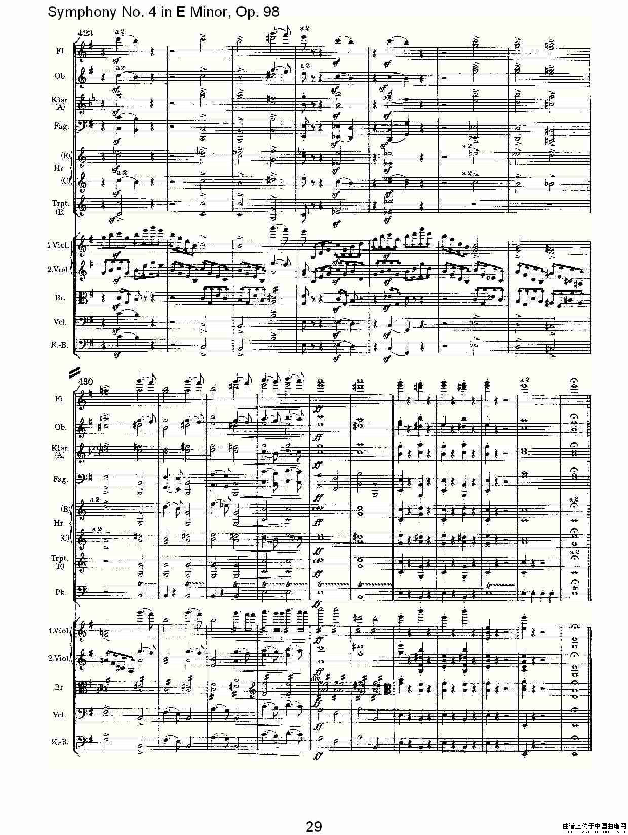 E小调第四交响曲, Op.98 第一乐章其它曲谱（图15）