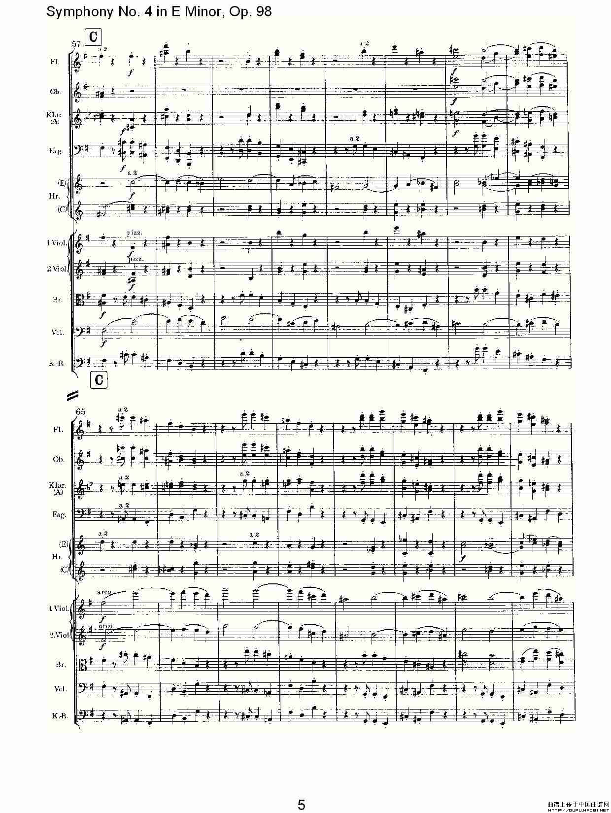 E小调第四交响曲, Op.98 第一乐章其它曲谱（图3）
