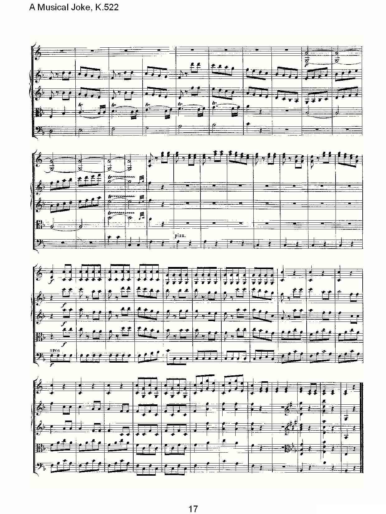 A Musical Joke, K.522其它曲谱（图17）