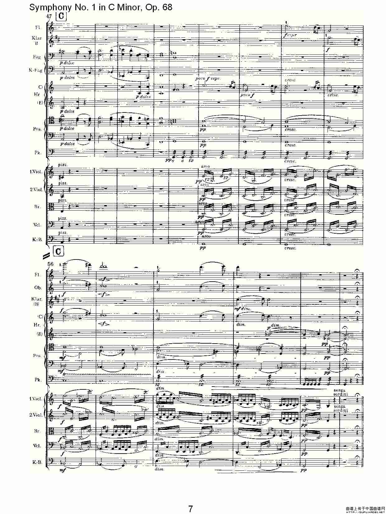 C小调第一交响曲, Op.68 第四乐章（一）其它曲谱（图4）