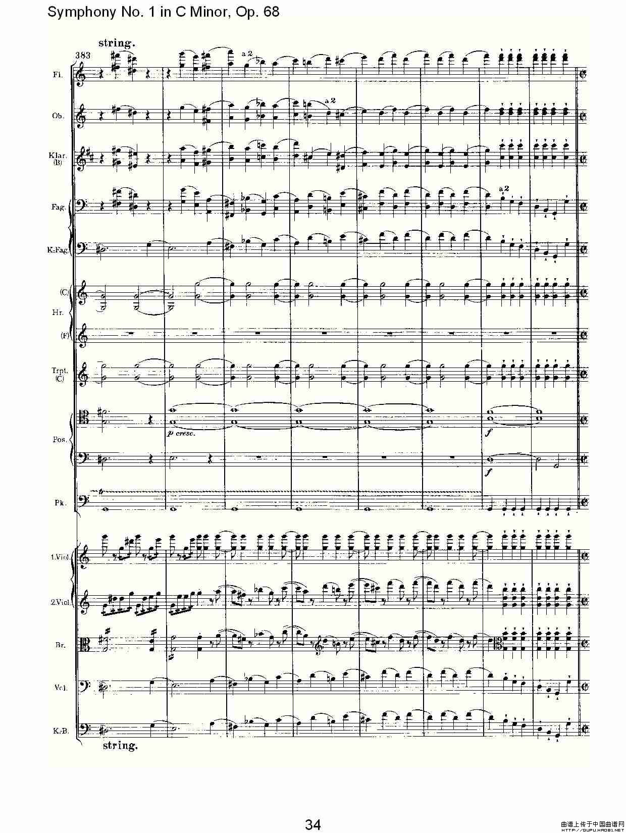 C小调第一交响曲, Op.68 第四乐章（二）其它曲谱（图3）