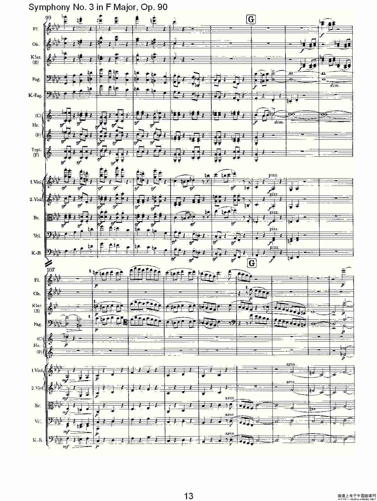 F大调第三交响曲, Op.90第四乐章其它曲谱（图7）