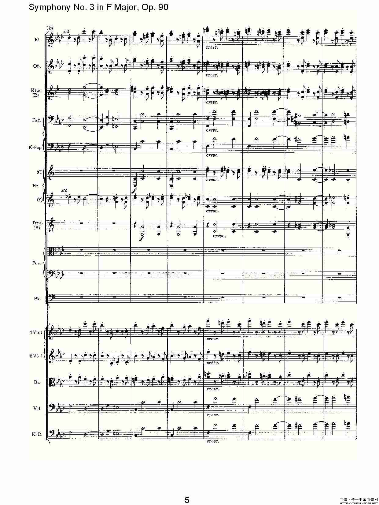 F大调第三交响曲, Op.90第四乐章其它曲谱（图3）