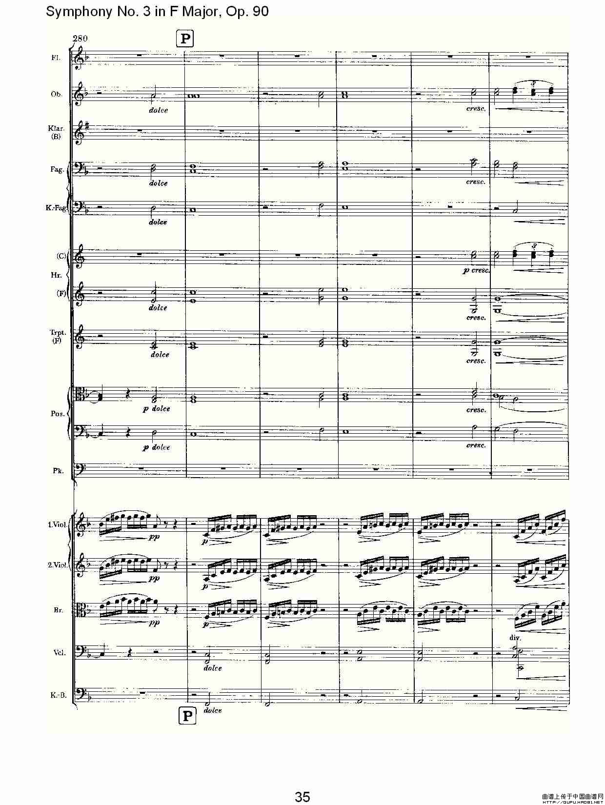 F大调第三交响曲, Op.90第四乐章其它曲谱（图18）