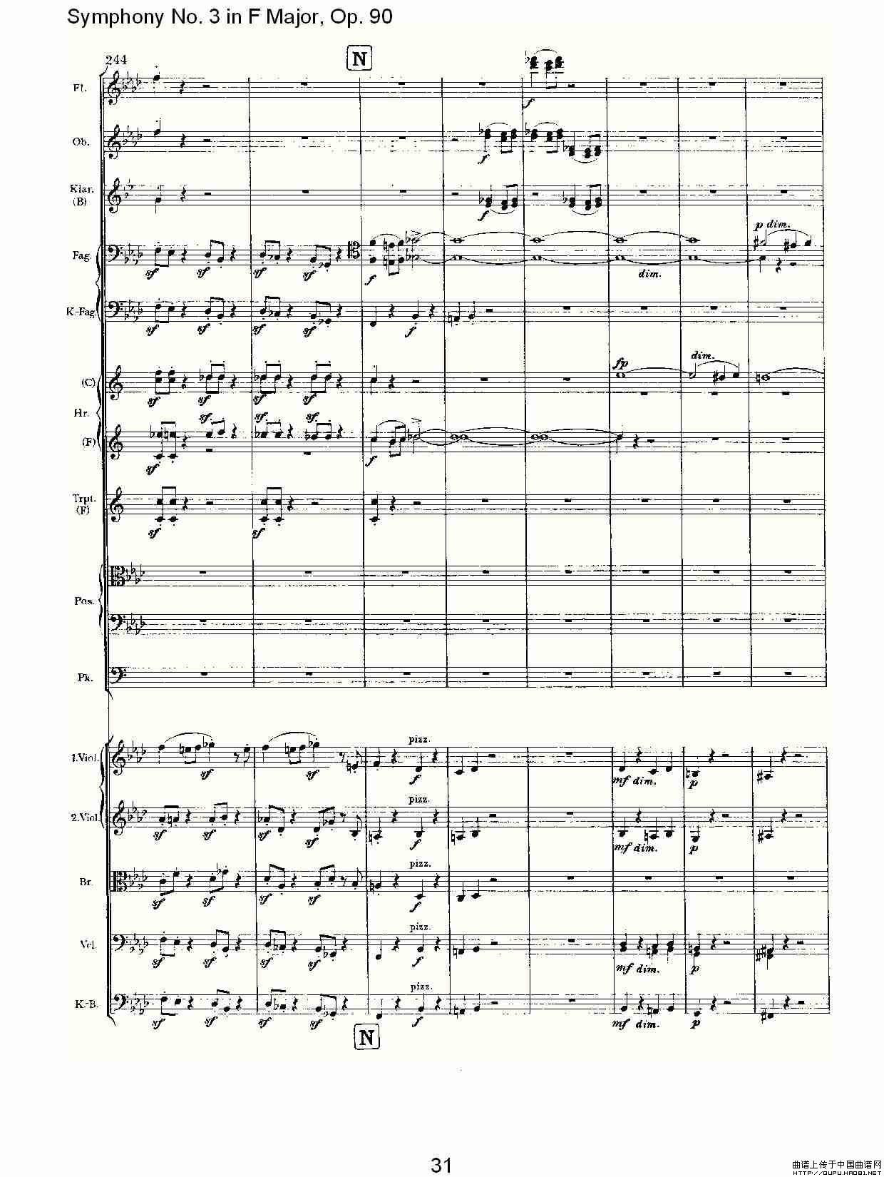 F大调第三交响曲, Op.90第四乐章其它曲谱（图16）