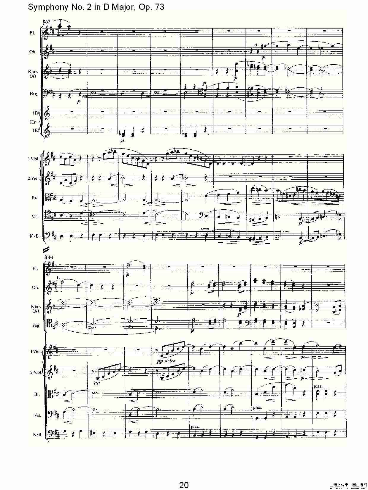 D大调第二交响曲, Op.73第一乐章其它曲谱（图11）