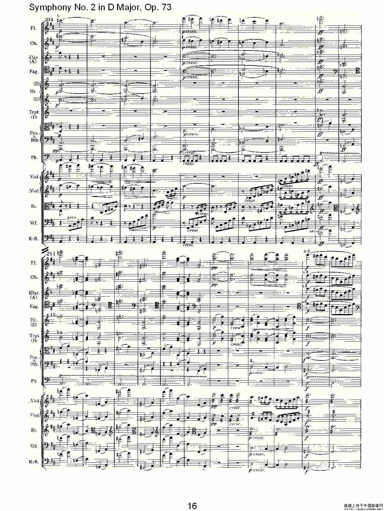 D大调第二交响曲, Op.73第一乐章其它曲谱（图9）