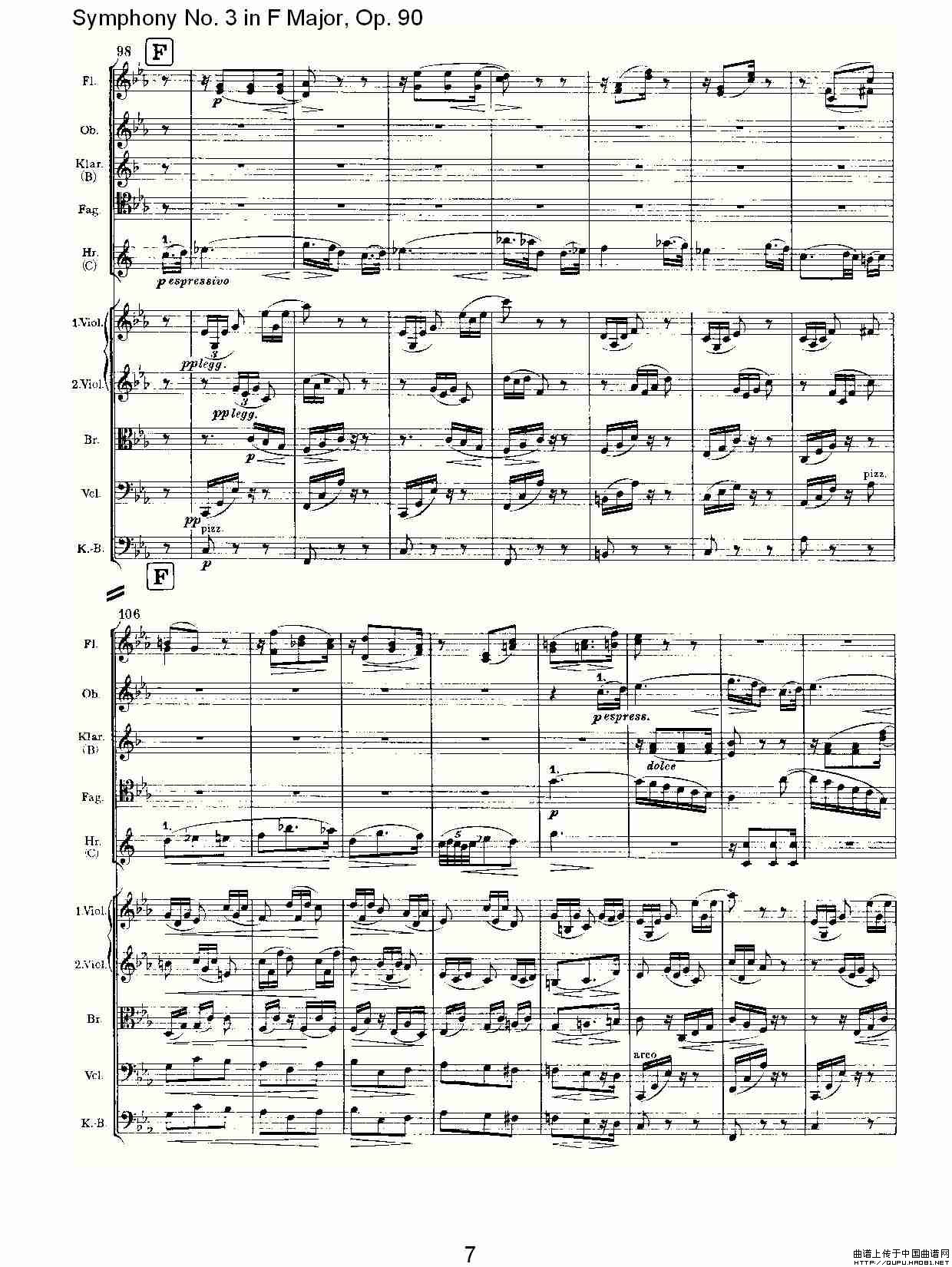 F大调第三交响曲, Op.90第三乐章其它曲谱（图4）
