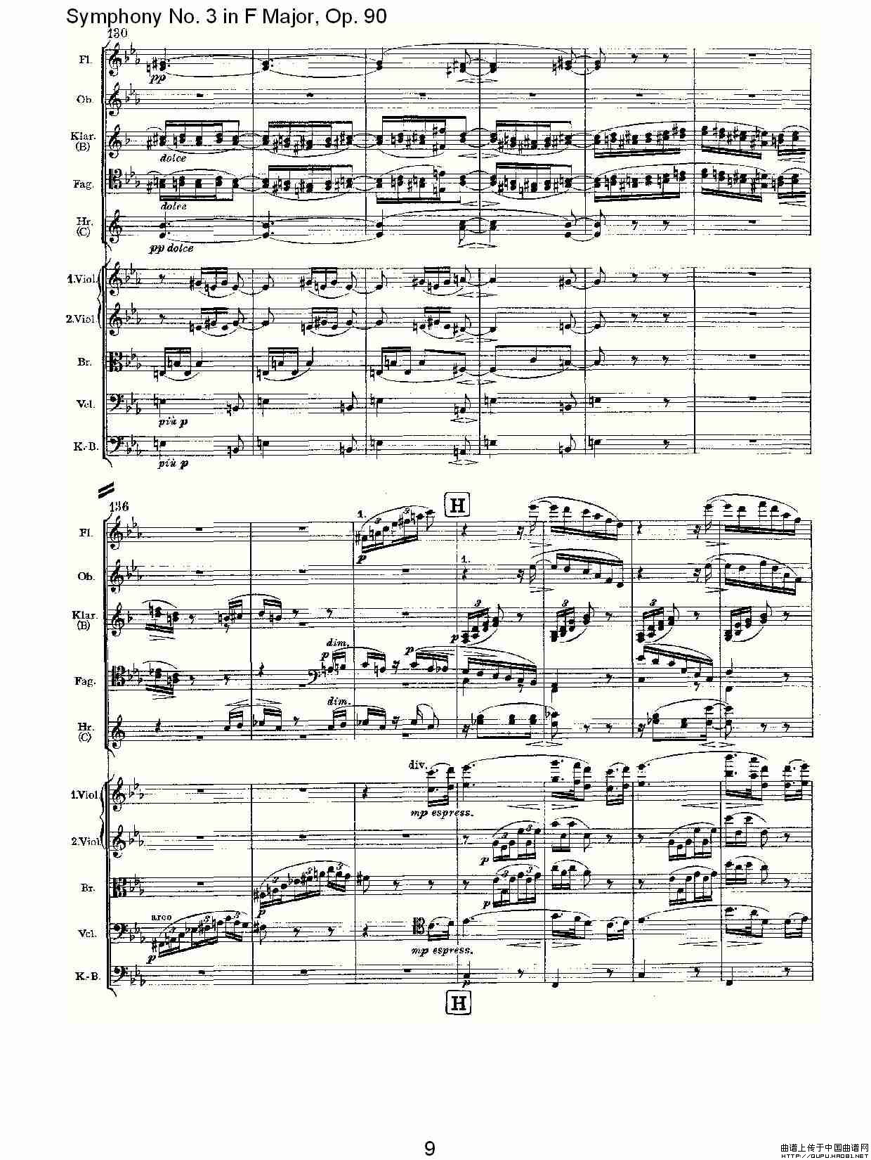 F大调第三交响曲, Op.90第三乐章其它曲谱（图5）