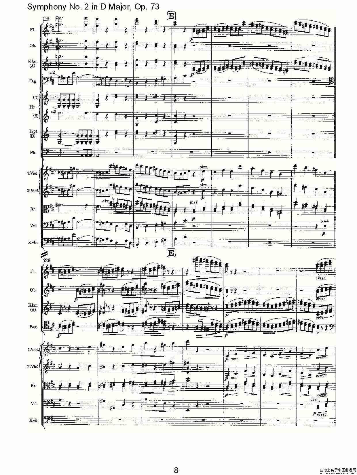 D大调第二交响曲, Op.73第四乐章其它曲谱（图5）