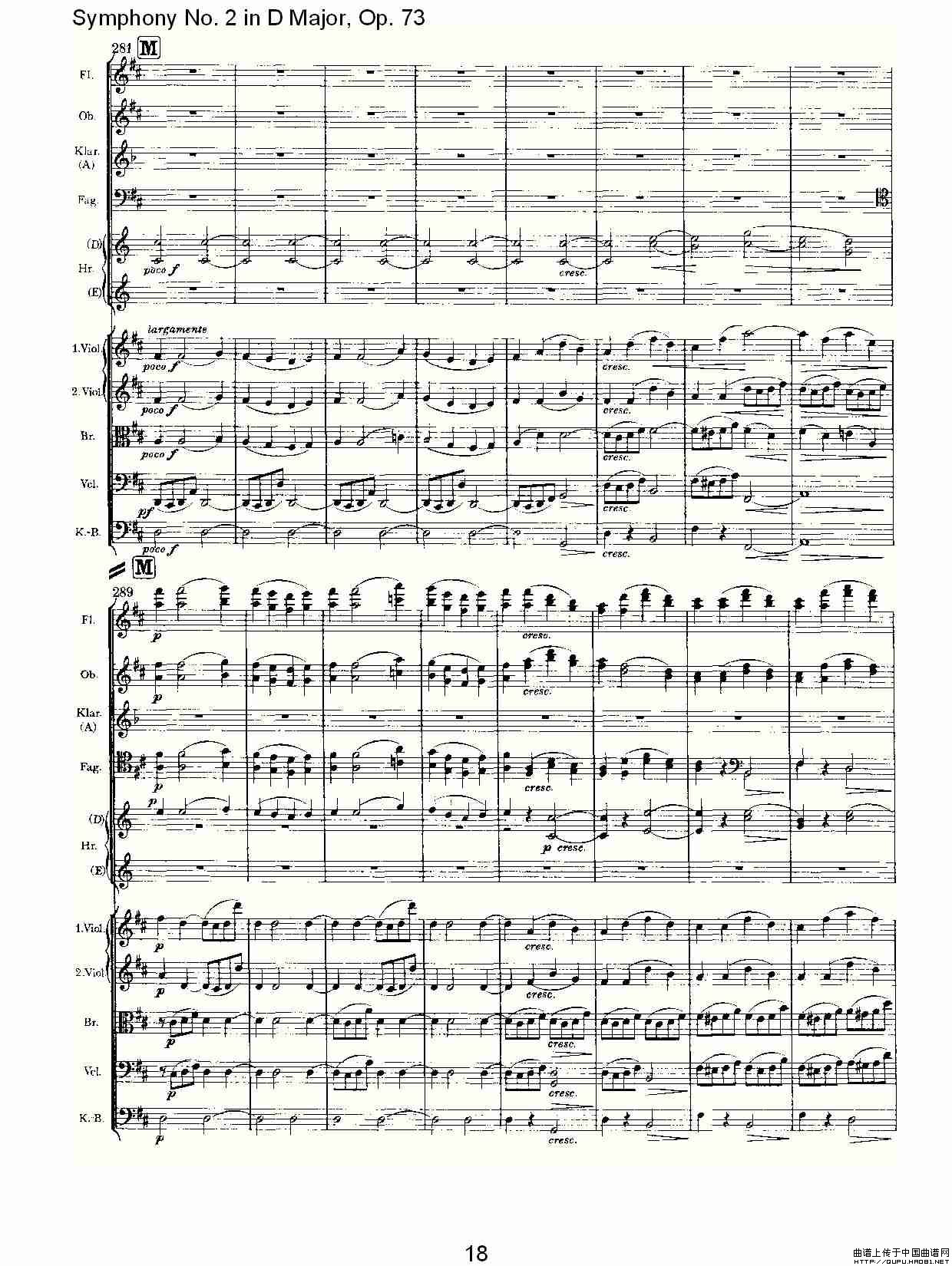 D大调第二交响曲, Op.73第四乐章其它曲谱（图10）