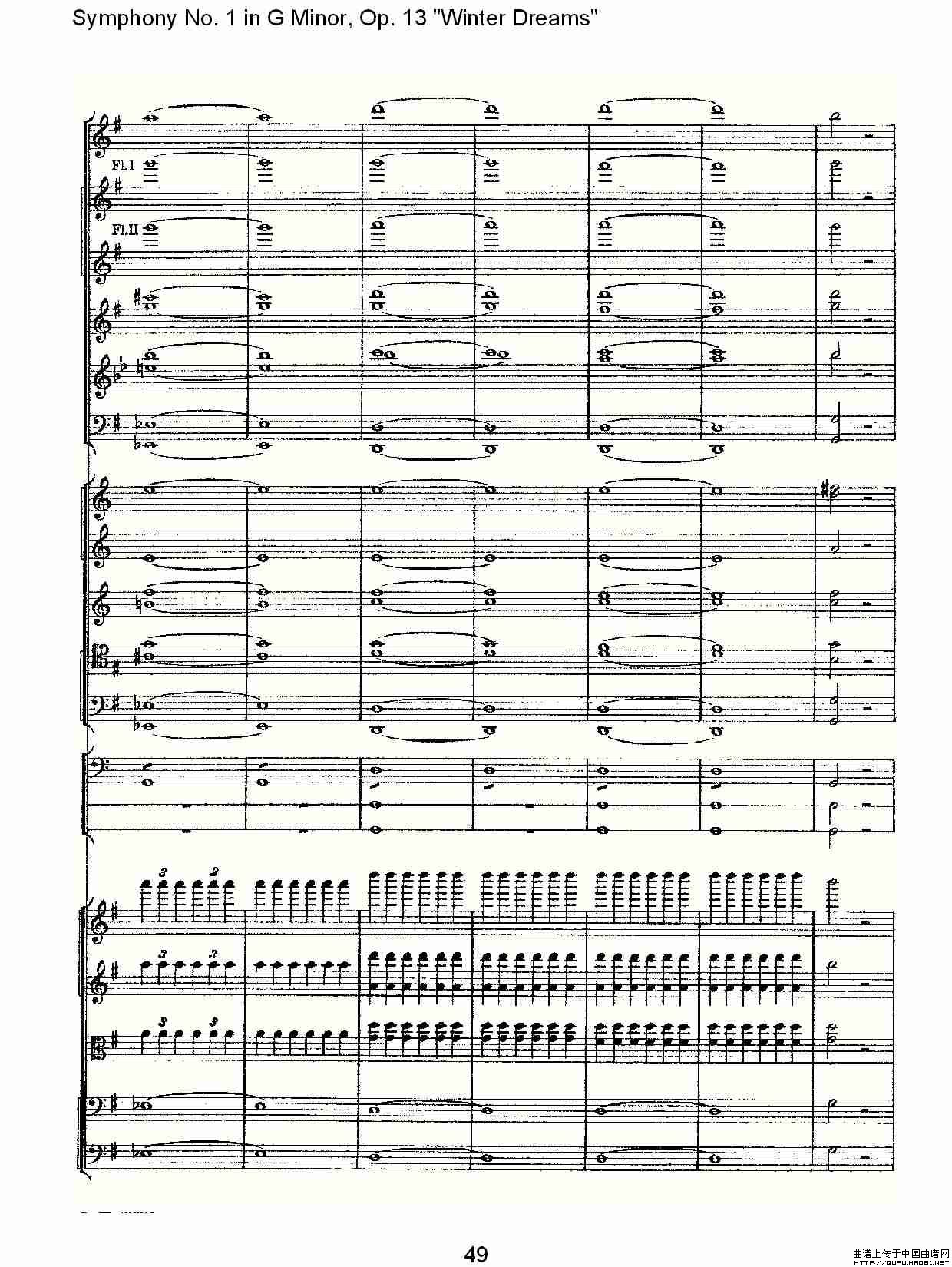 G小调第一交响曲, Op.13     冬天的梦幻Op.13第四乐章（二）其它曲谱（图10）