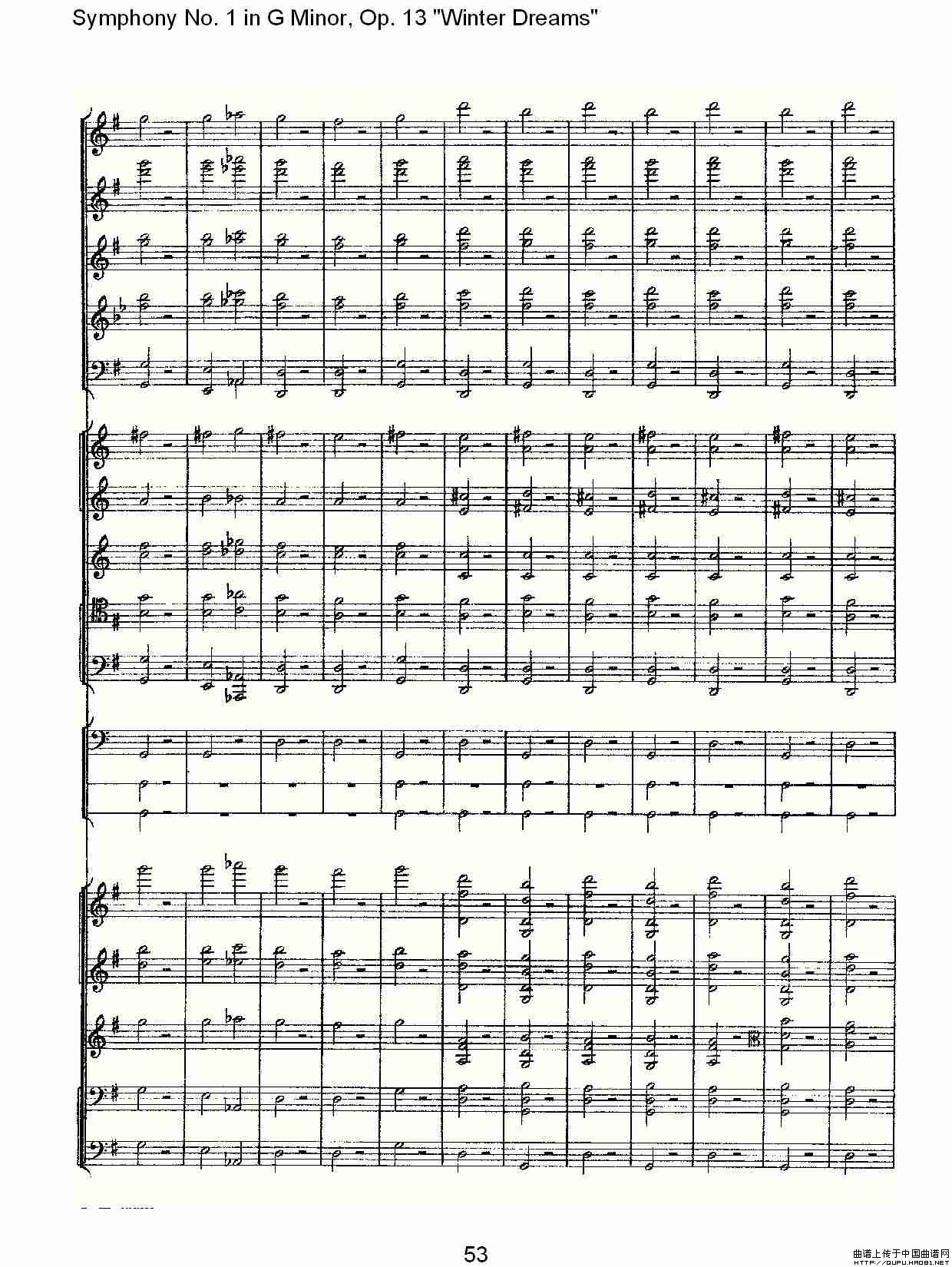 G小调第一交响曲, Op.13     冬天的梦幻Op.13第四乐章（二）其它曲谱（图12）