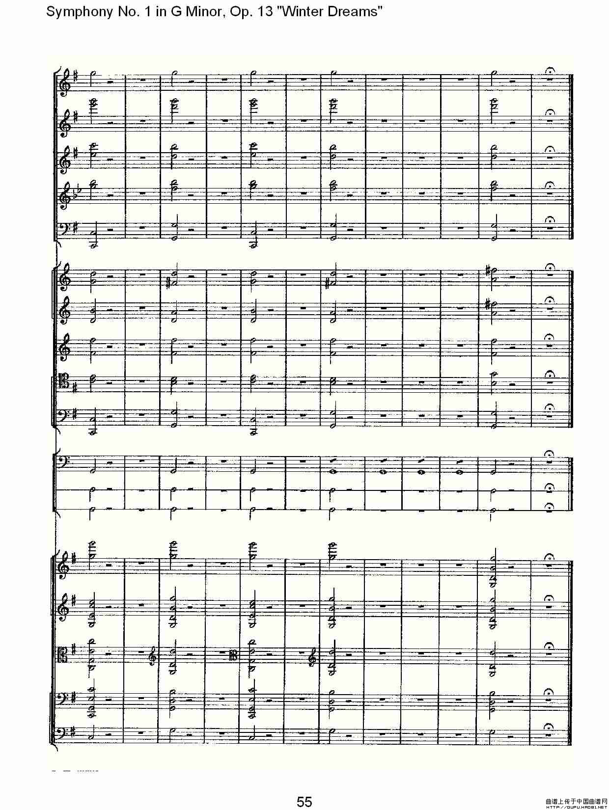 G小调第一交响曲, Op.13     冬天的梦幻Op.13第四乐章（二）其它曲谱（图13）