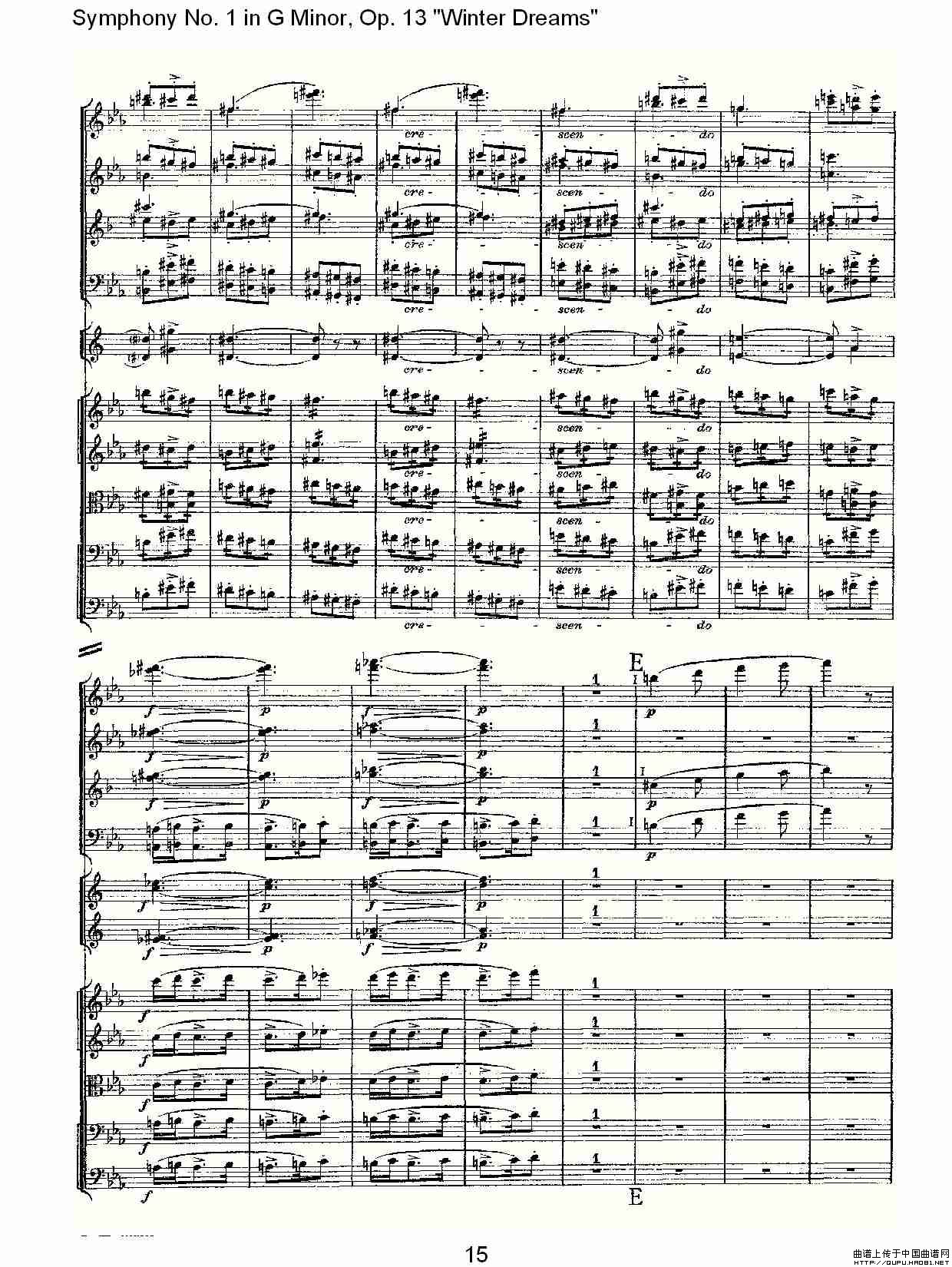 G小调第一交响曲, Op.13     冬天的梦幻Op.13第三乐章其它曲谱（图8）