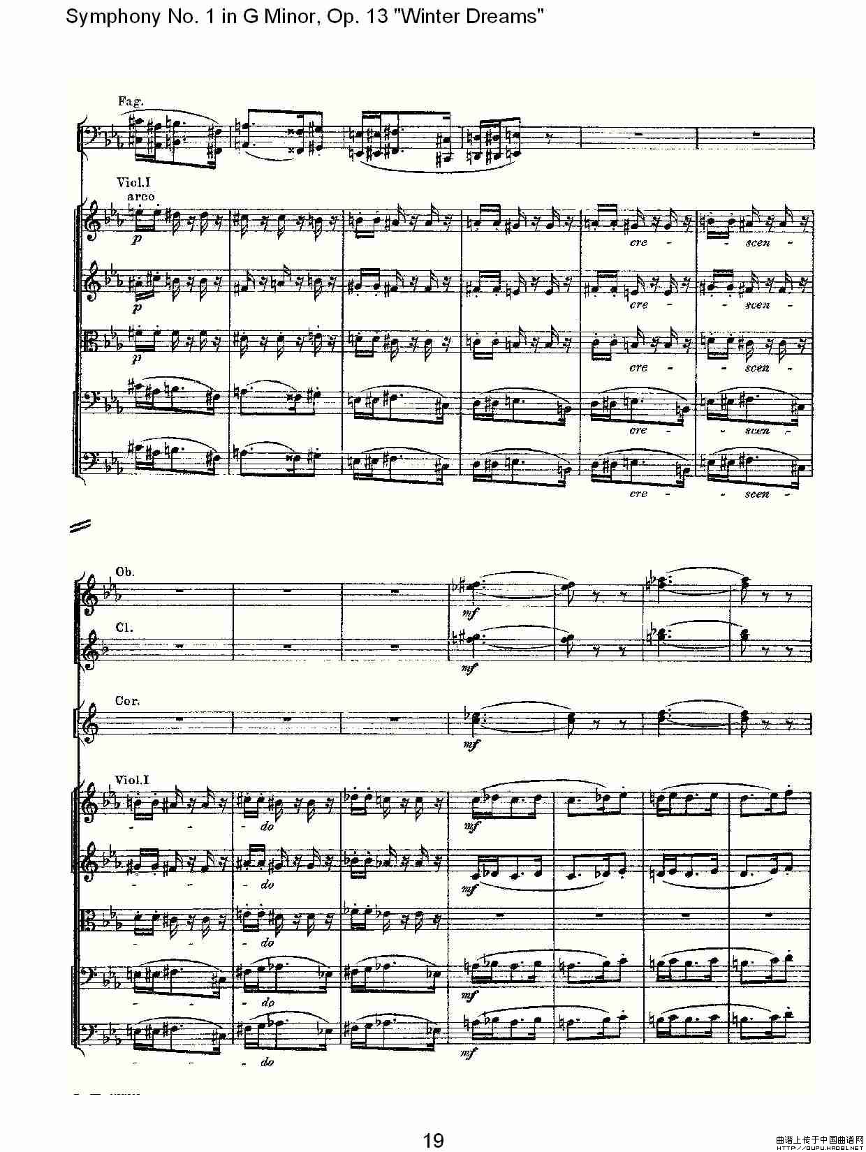 G小调第一交响曲, Op.13     冬天的梦幻Op.13第三乐章其它曲谱（图10）